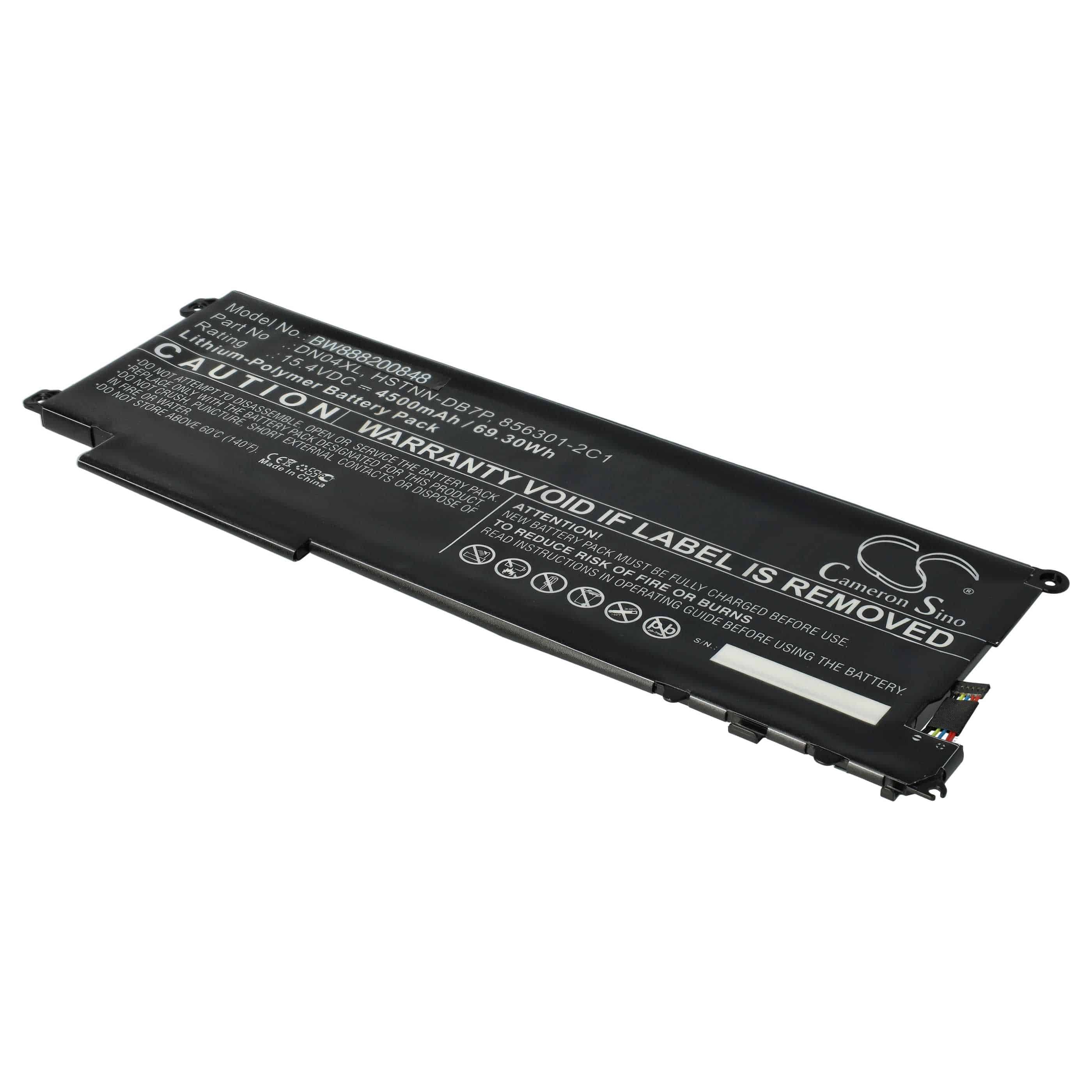 Notebook Battery Replacement for HP 856843-850, 856543-855, 856301-2C1 - 4500 mAh 15.4 V Li-polymer, black