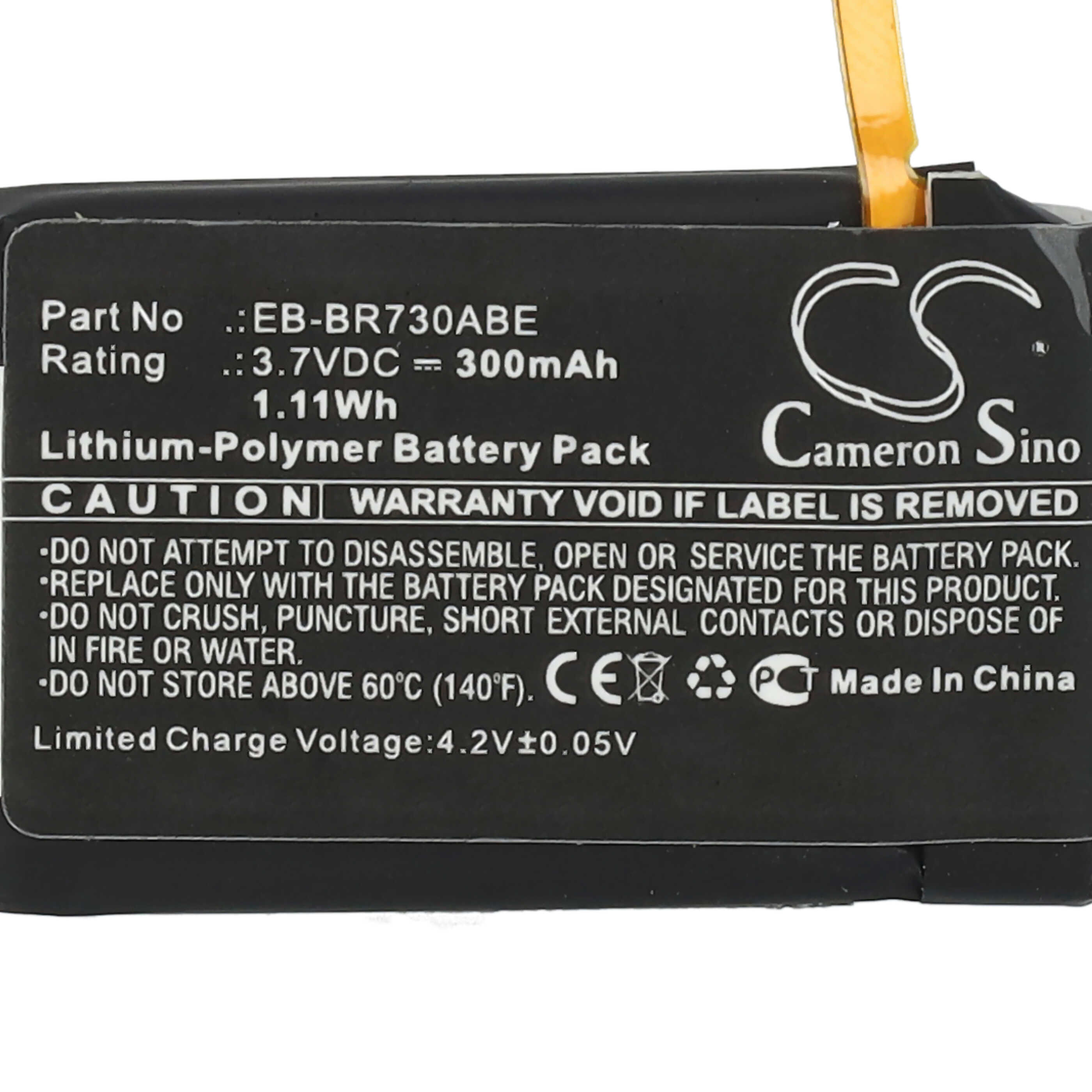 Smartwatch Battery replaces Samsung EB-BR730ABE, GH43-04538B - 300 mAh 3.7 V Li-polymer + Tools