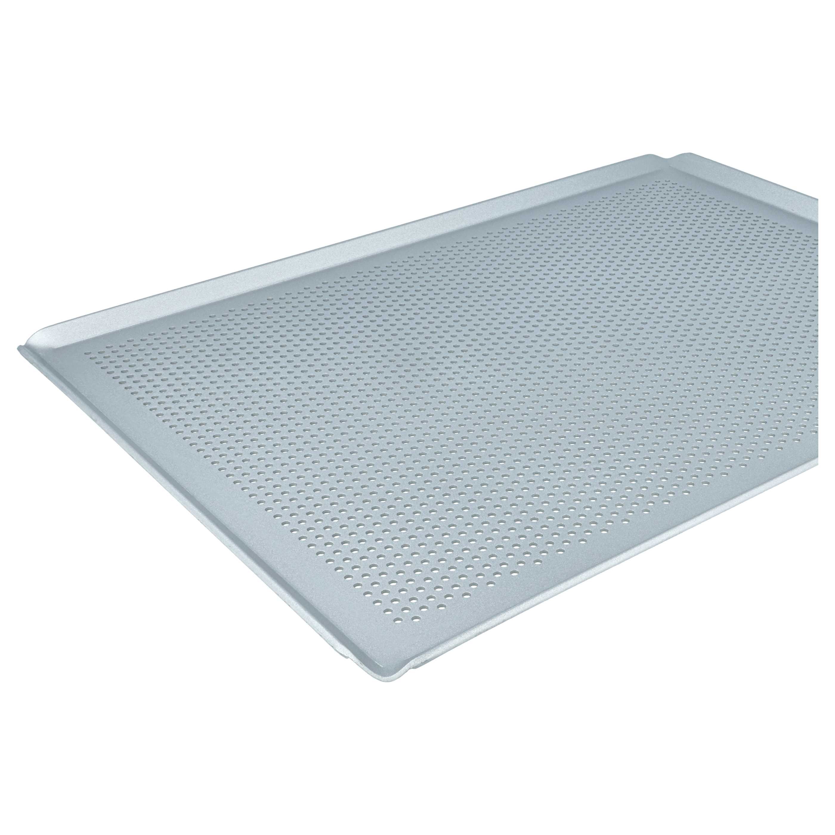 2x Bandeja de horno universal para hornos - 40 x 30 x 1 cm plata, perforado