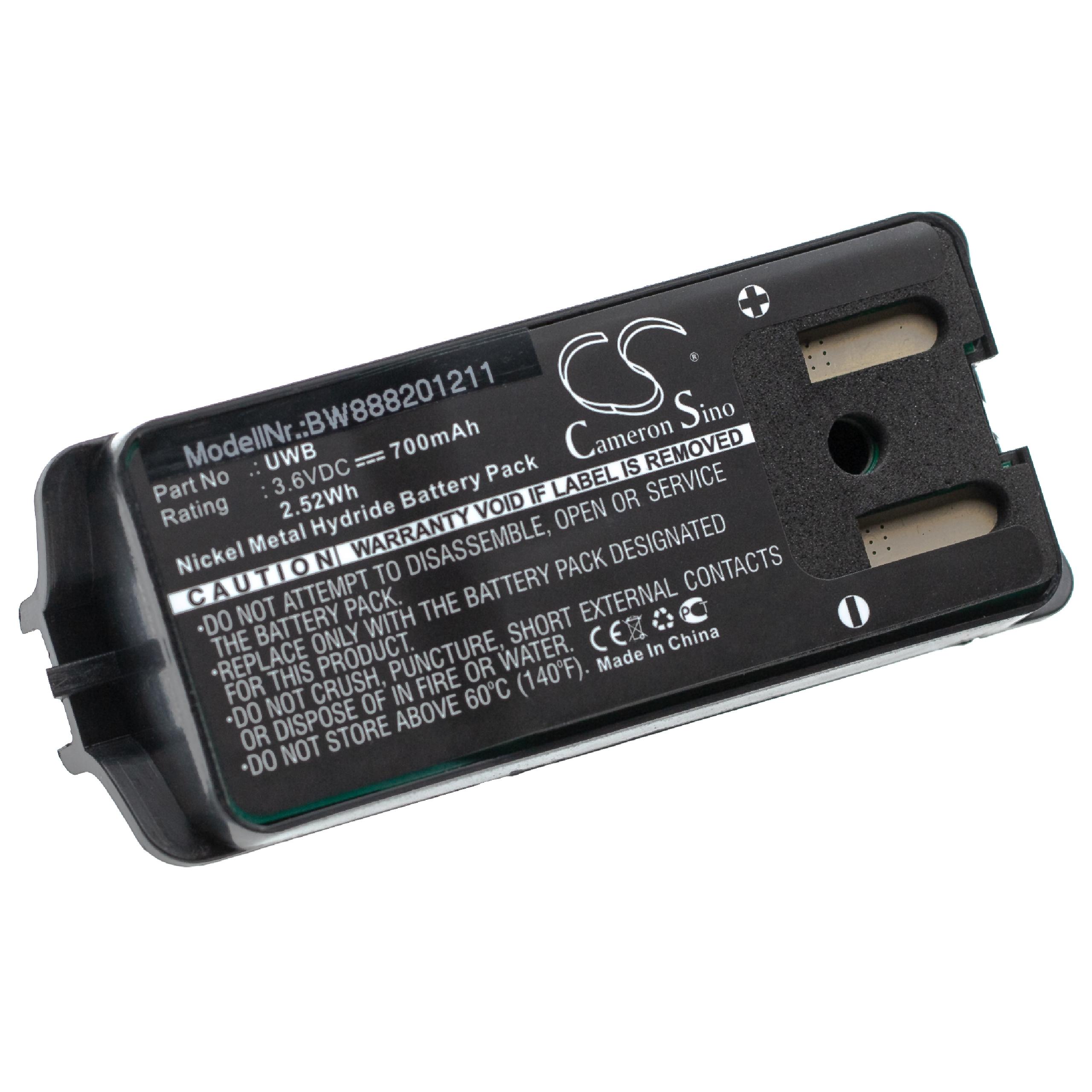 Batterie remplace JAY UWB pour radio talkie-walkie - 700mAh 3,6V NiMH