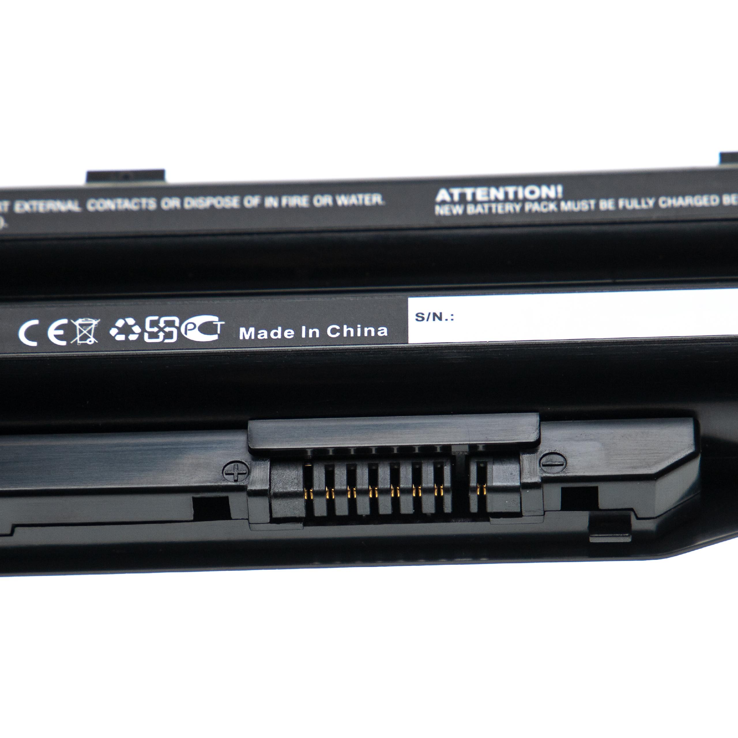 Batterie remplace Fujitsu FMVNBP227A, BPS231, BPS229 pour ordinateur portable - 2000mAh 10,8V Li-ion, noir