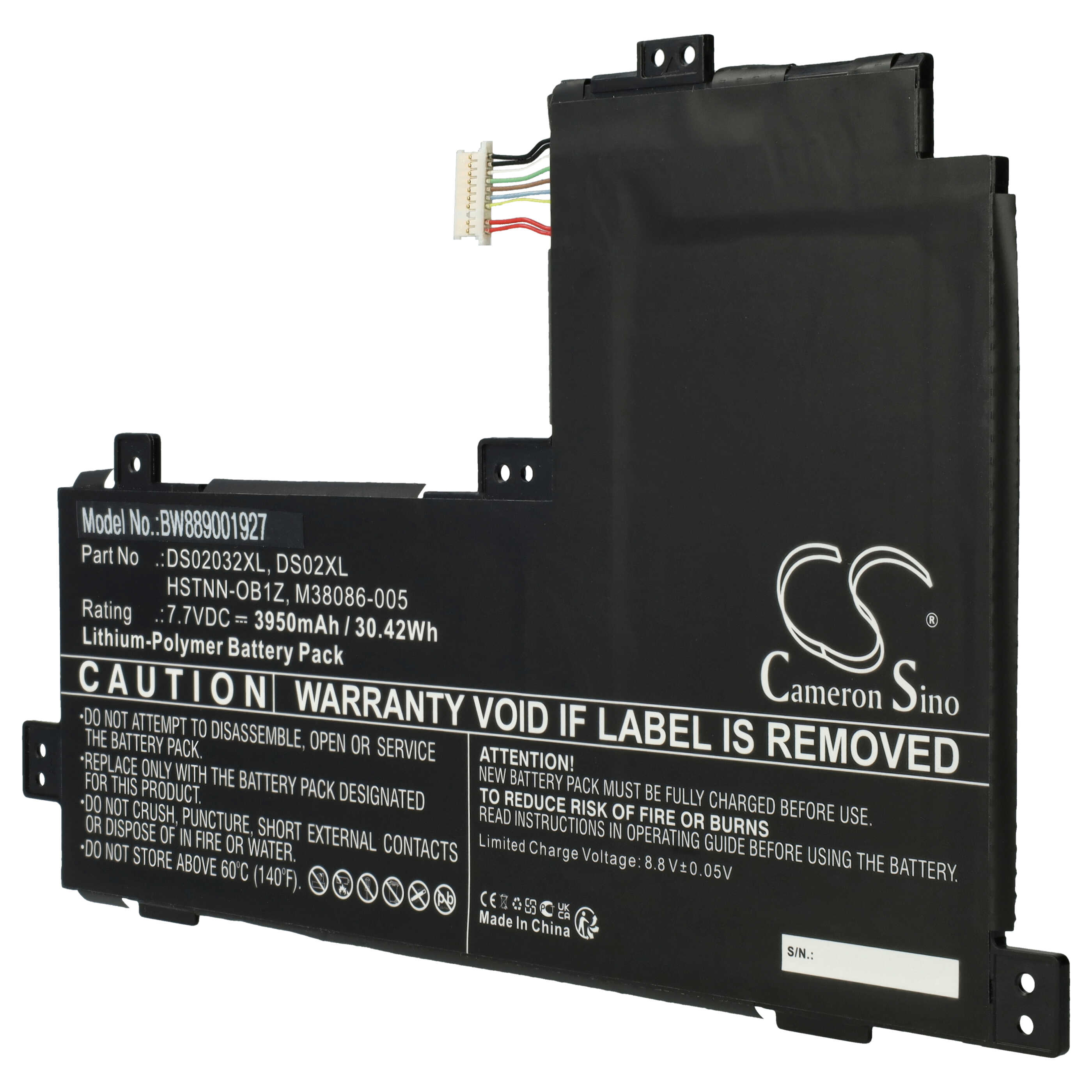 Akumulator do laptopa zamiennik HP M38086-005, HSTNN-OB1Z, DS02XL, DS02032XL - 3950 mAh 7,7 V LiPo, czarny