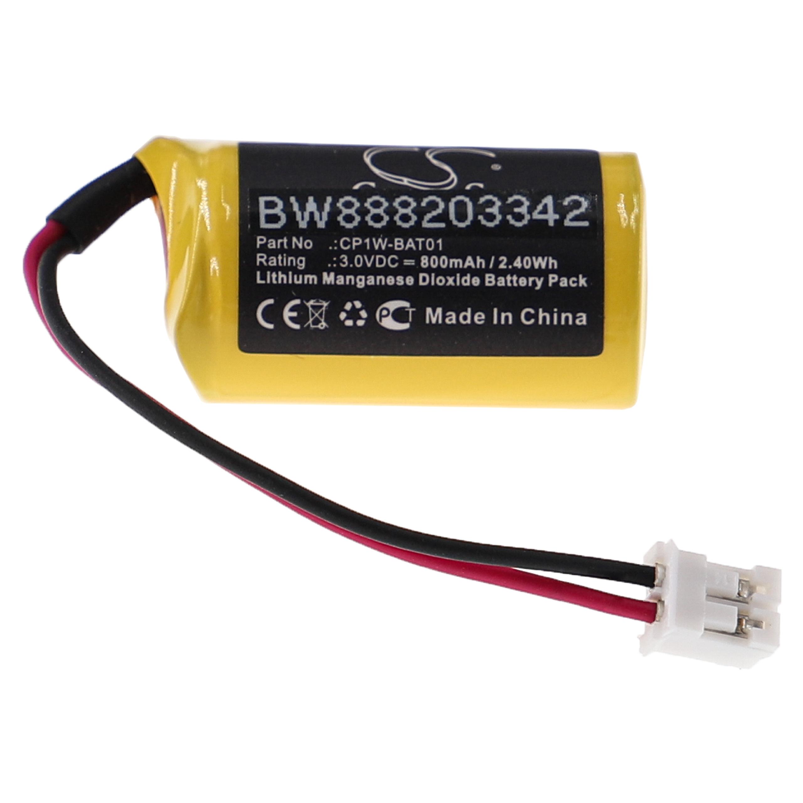 Batterie pour Omron CP1W-BAT01 pour unité de contrôle - 800mAh 3V Li-MnO2