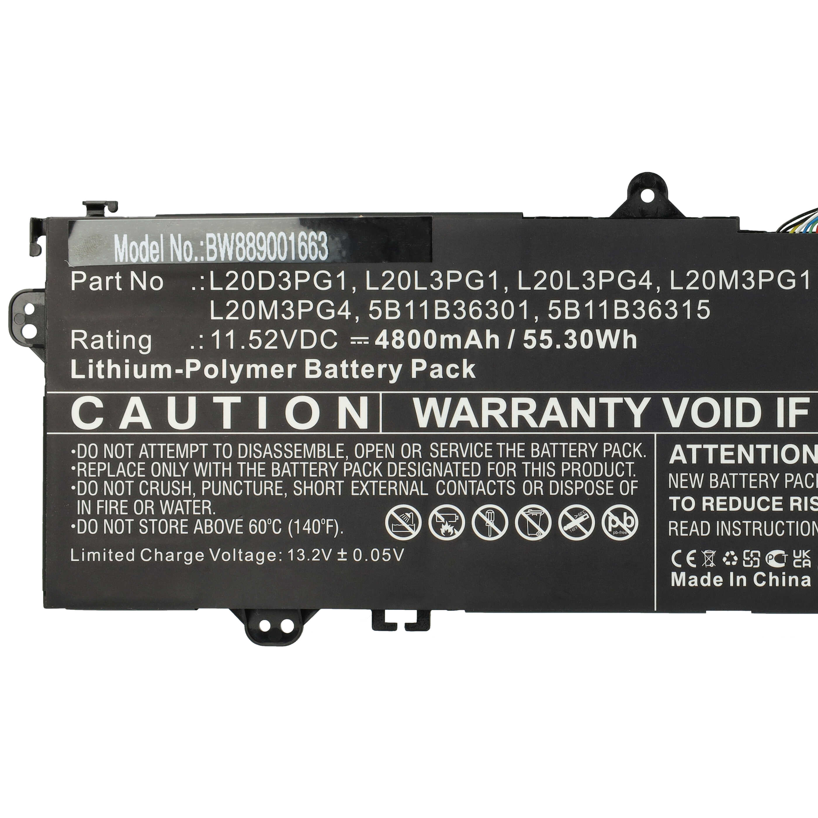 Akumulator do laptopa zamiennik Lenovo 5B11B36301, 5B11B36315, 5B11C87805, 5B11C87807 - 3850 mAh 15,44 V LiPo