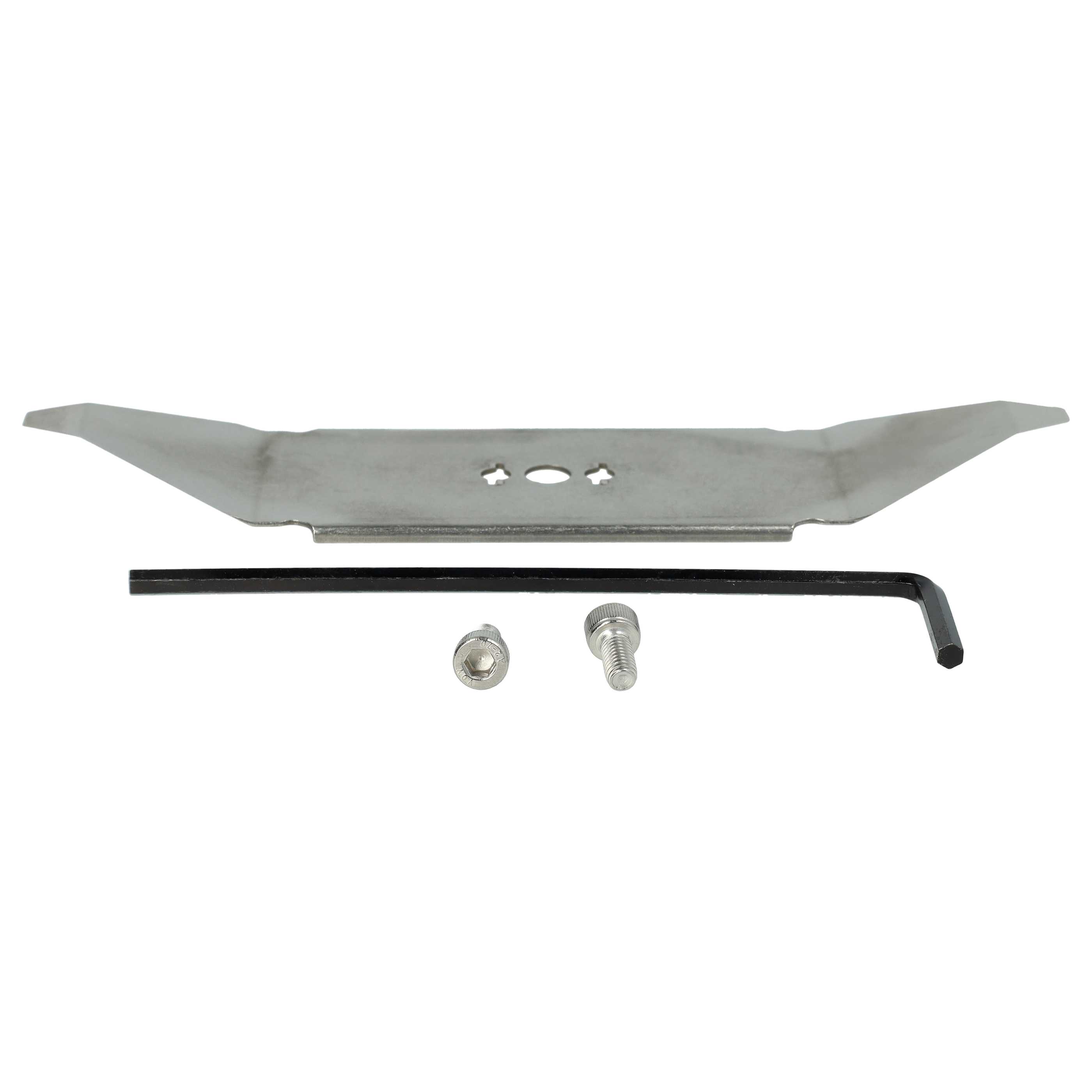 2x Exchange Blade replaces MTD 122-102-619 Cordless Lawnmower etc.stainless steel, Silver