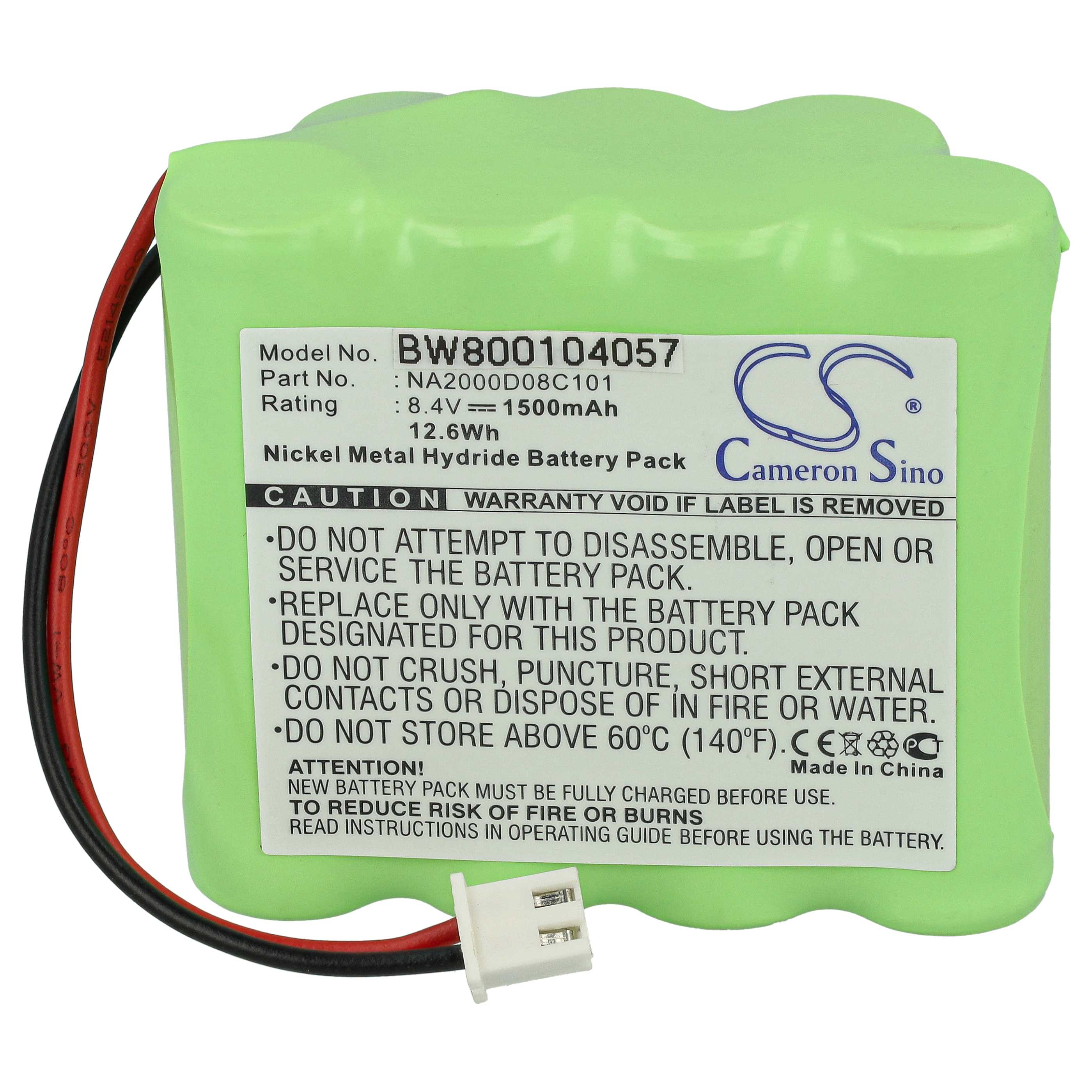 DAB Radio Battery replaces Dual NA2000D08C101 - 1500 mAh 8.4 V NiMH