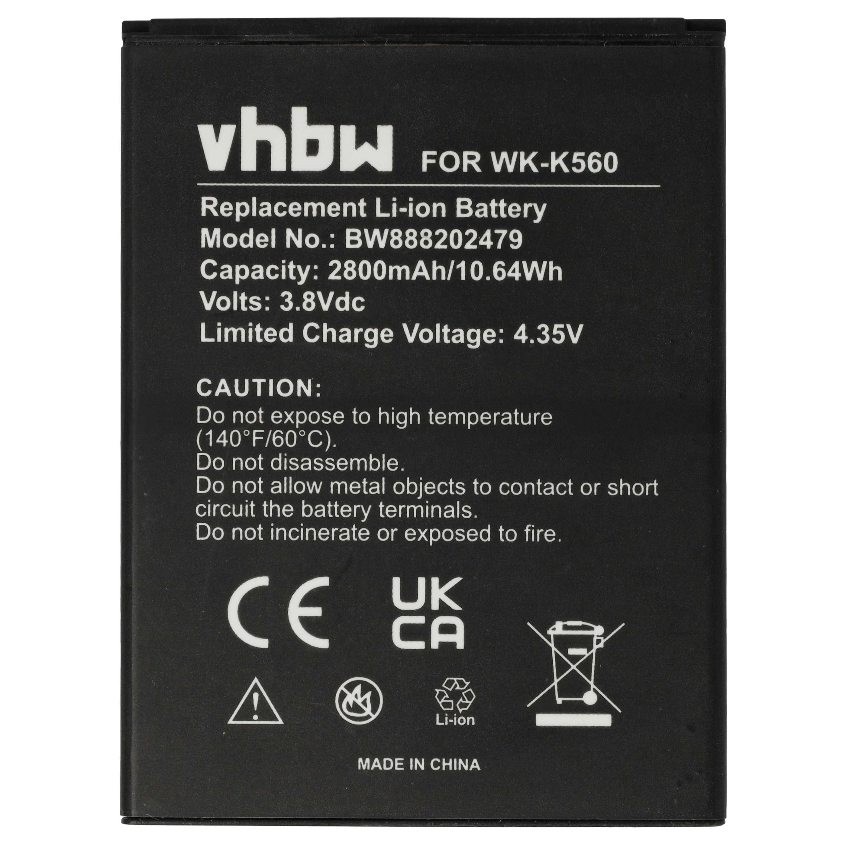 Akumulator do telefonu smartfona zamiennik Wiko K560 - 2800 mAh 3,8 V Li-Ion