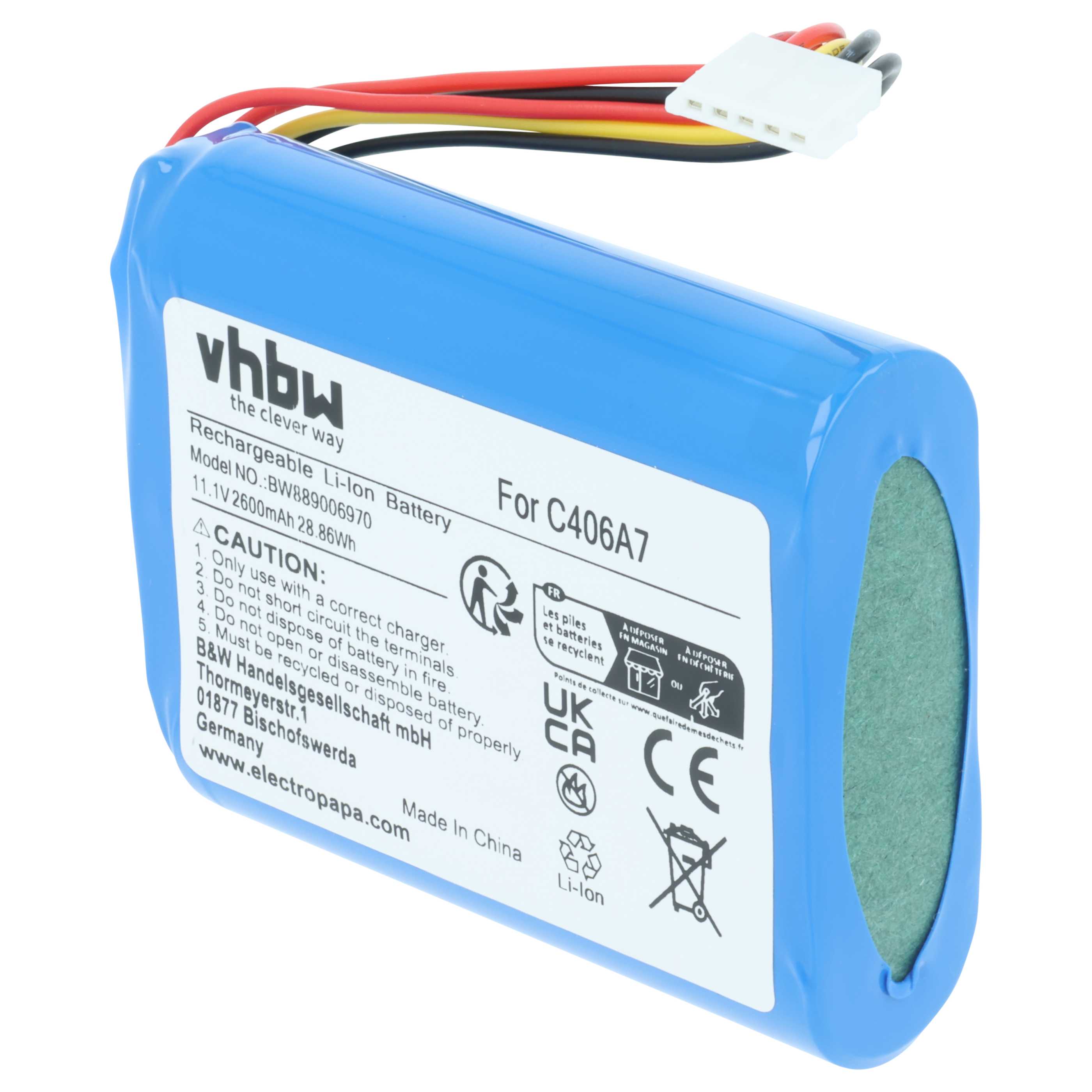 2x Akumulator do głośnika zamiennik Marshall C406A1, C406A7 - Li-Ion 2600mAh