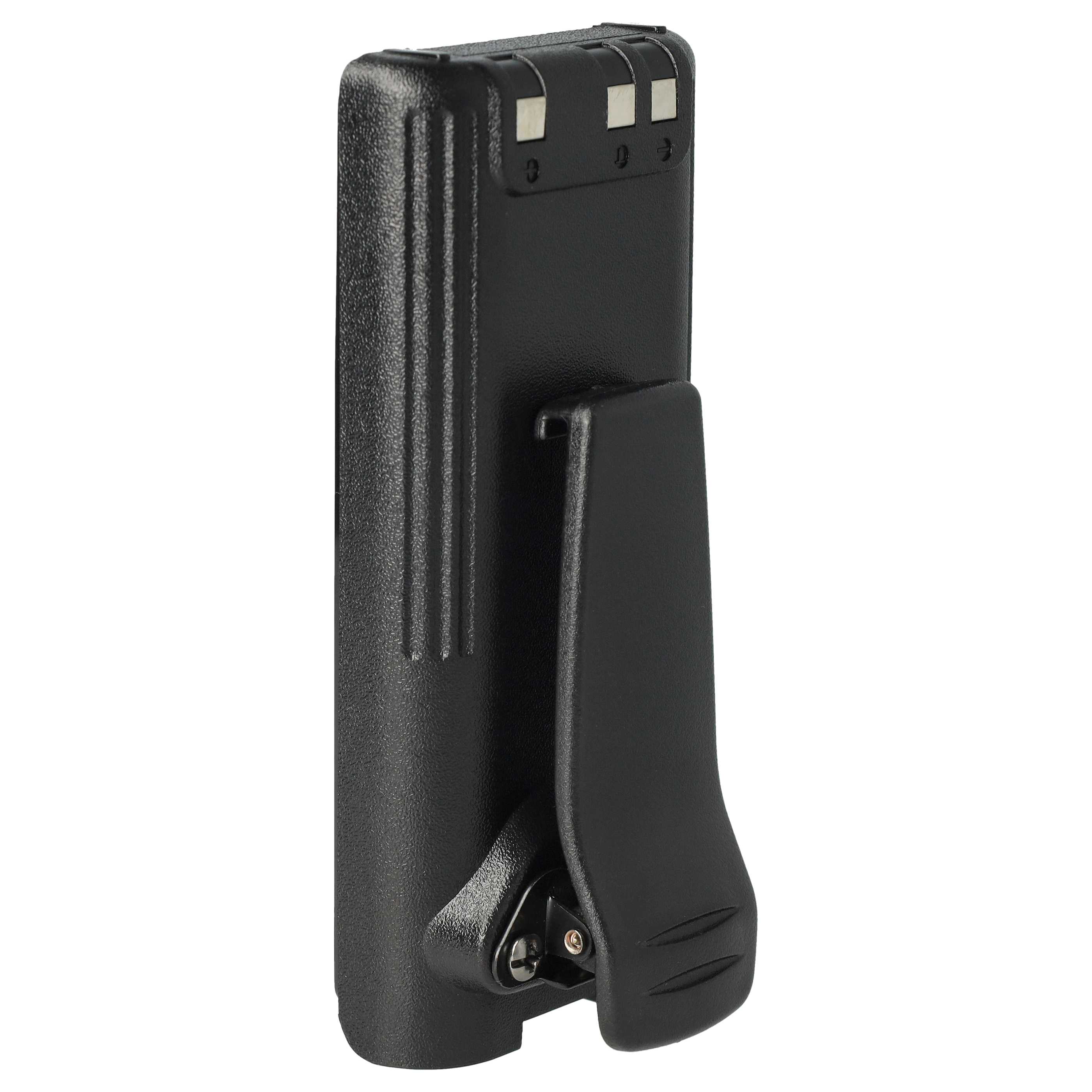 Radio 2x Battery replaces Icom BP-211, BP-210N, BP-210, BP-209N, BP-209 - 2000 mAh 7.4 V Li-Ion + Belt Clip