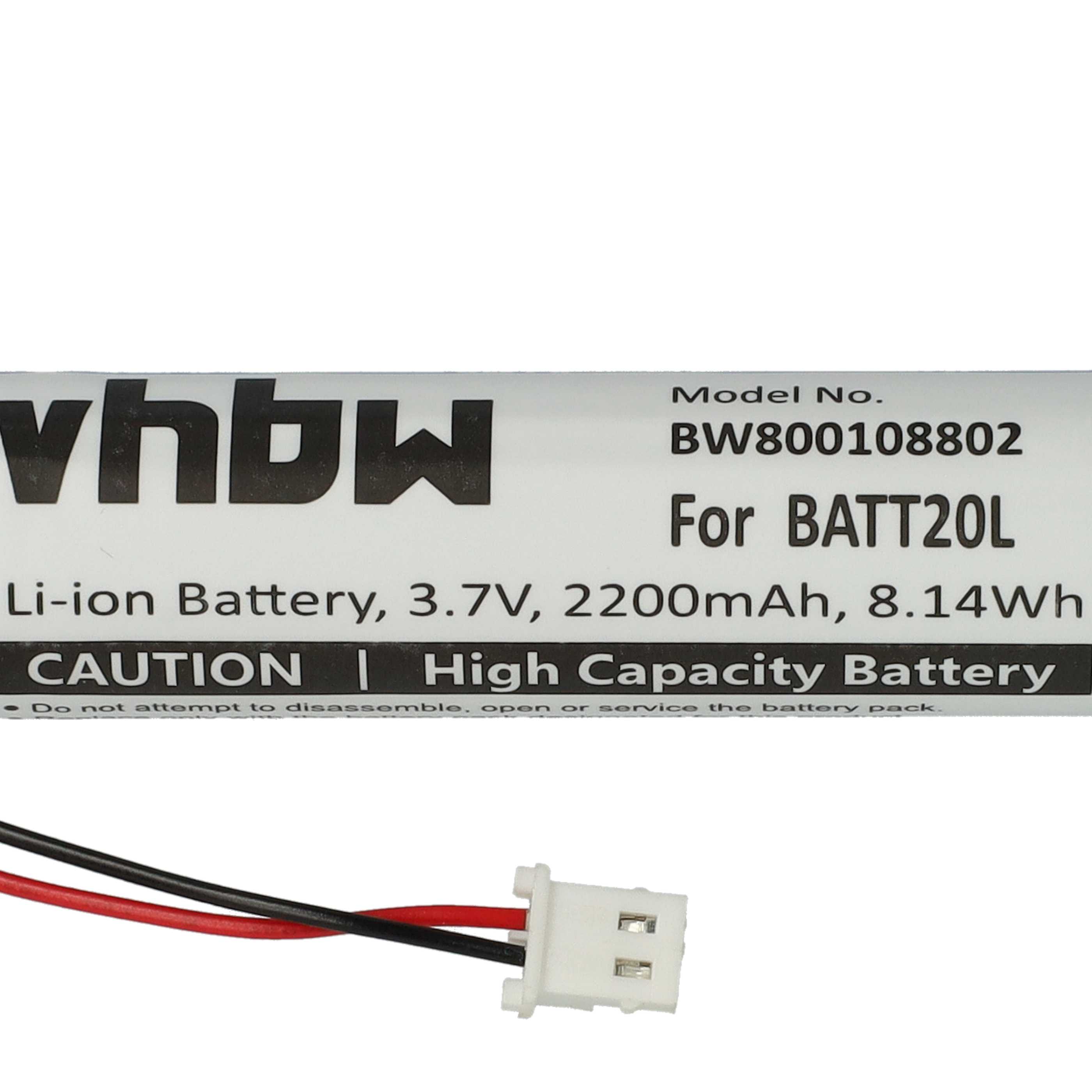DAB Radio 3x Battery replaces BATT20L - 2200 mAh 3.7 V Li-Ion