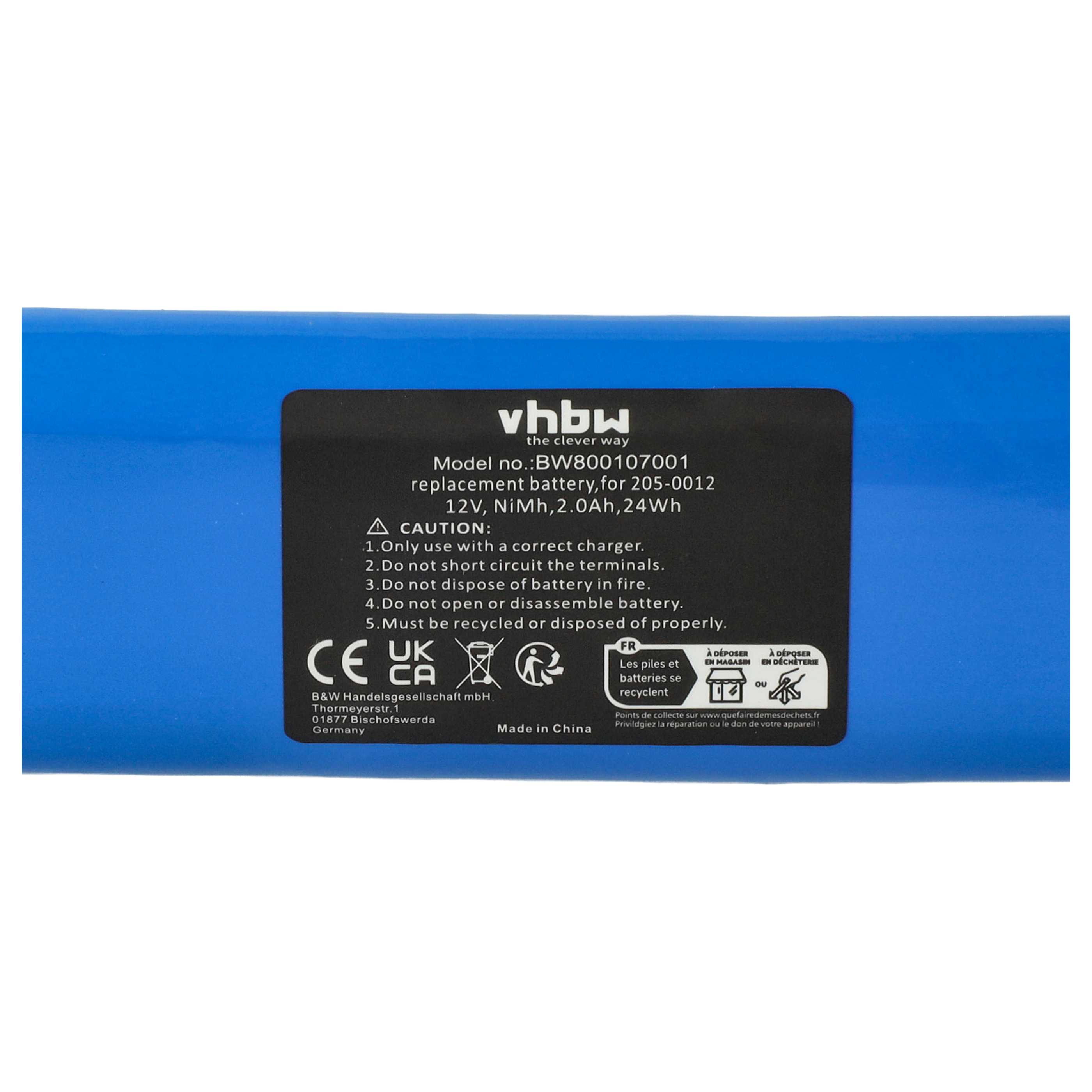 Battery suitable for Neato Botvac D85 2000mAh, 12V, NiMH