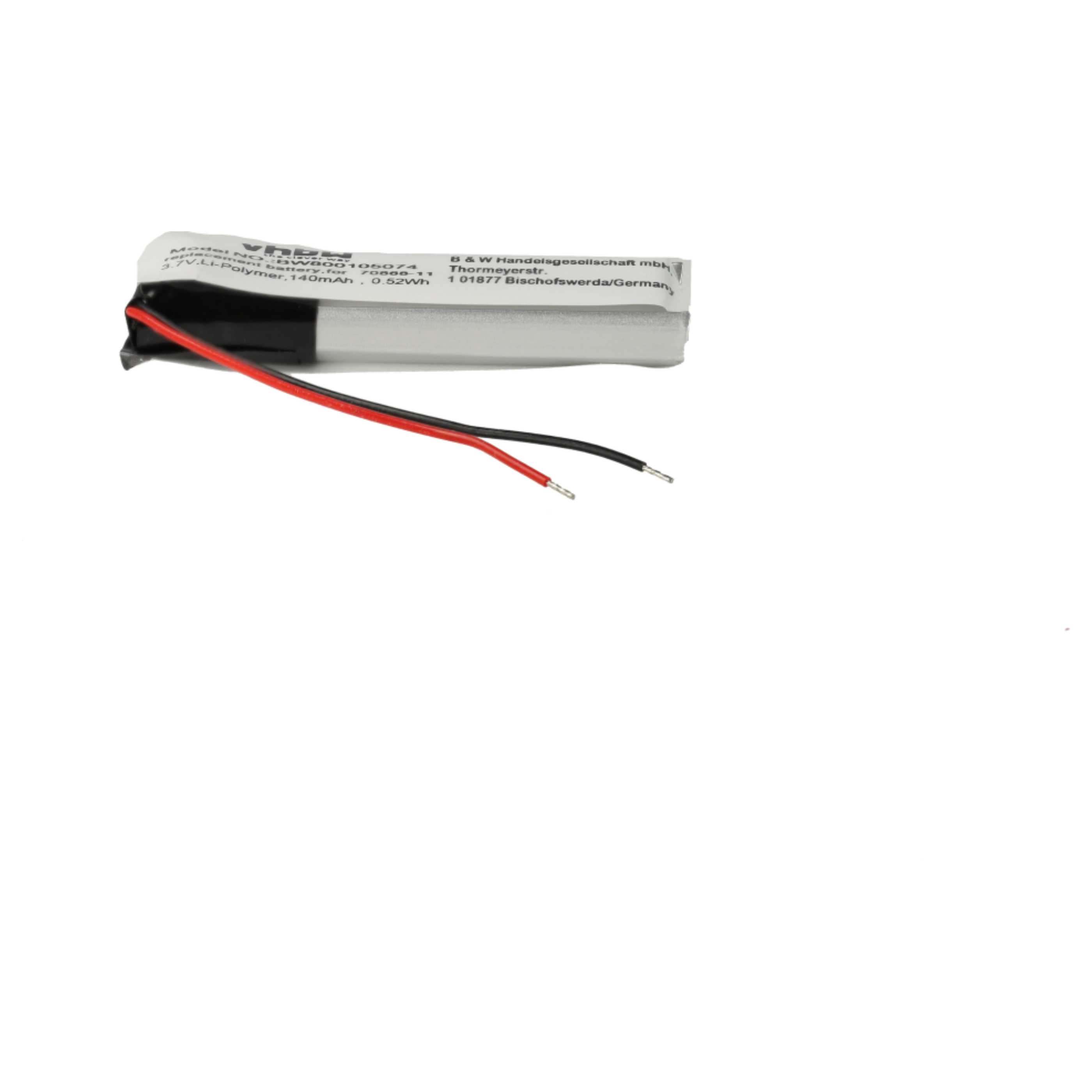 2x Akumulator do słuchawek bezprzewodowych zamiennik Jabra AHB371030PA, 73366-01, 70868-1 - 140 mAh 3,7 V LiPo