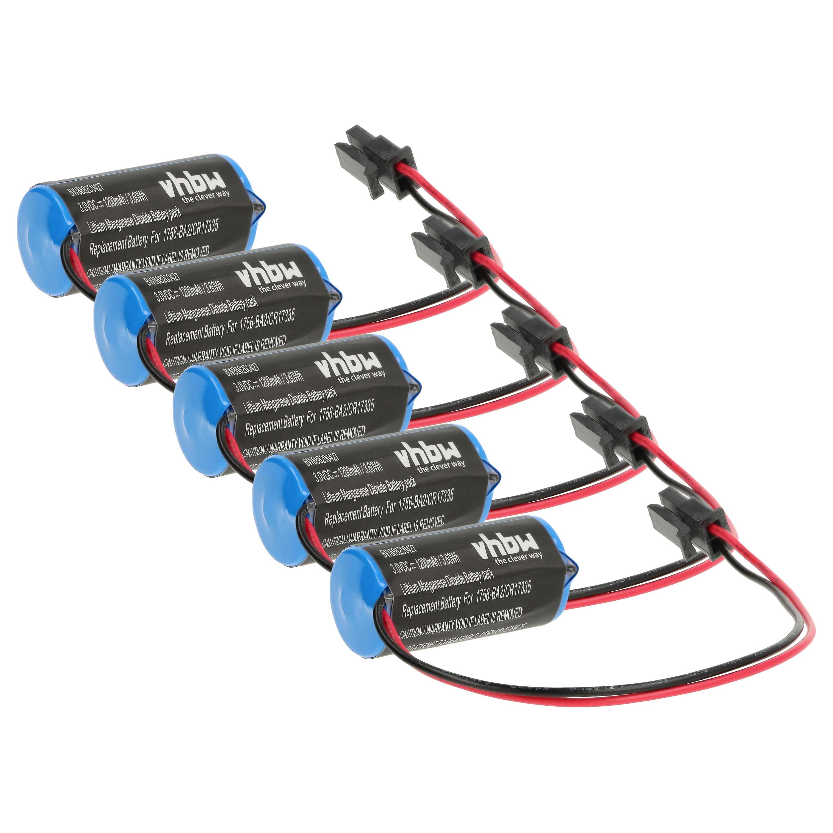 Industrial Controller 5x Battery for Allen Bradley - 1200mAh 3V Li-MnO2