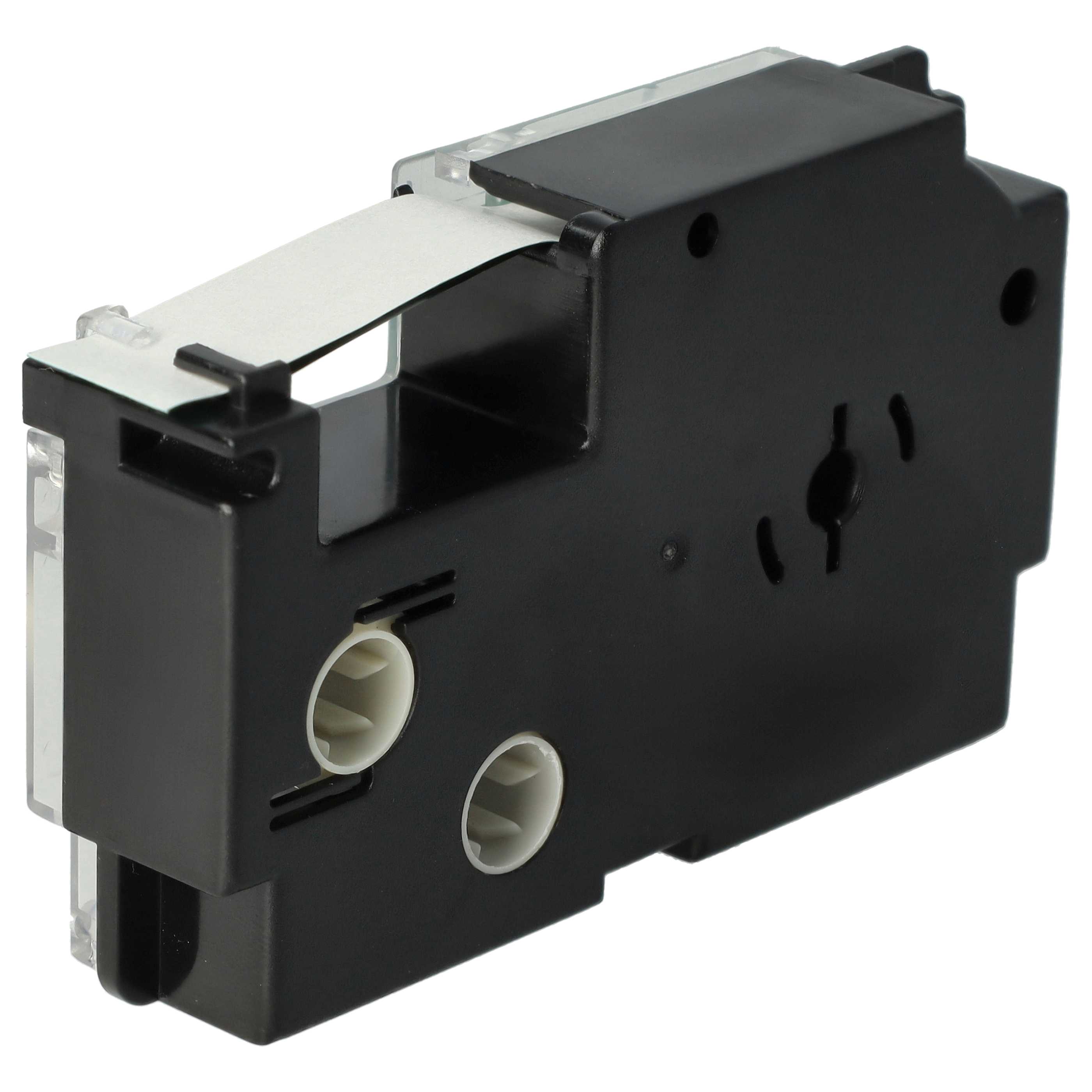 Label Tape replaces Casio XR-12GN, XR-12GN1 - 12 mm Black to Green