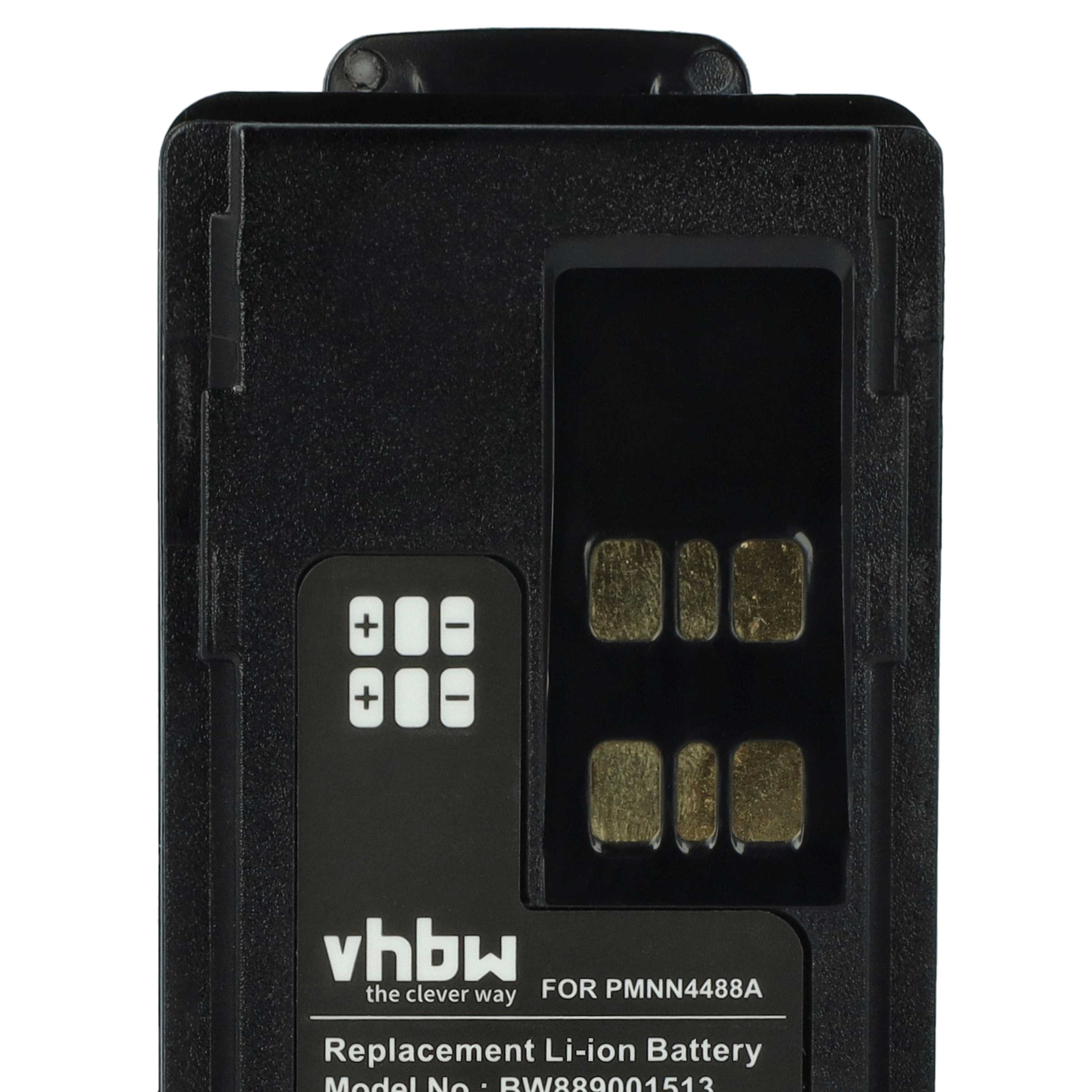 Radio 5x Battery replaces Motorola PMNN4416, PMNN4415AR, PMNN4415, PMNN441 - 1800 mAh 7.4 V Li-Ion + Belt Clip