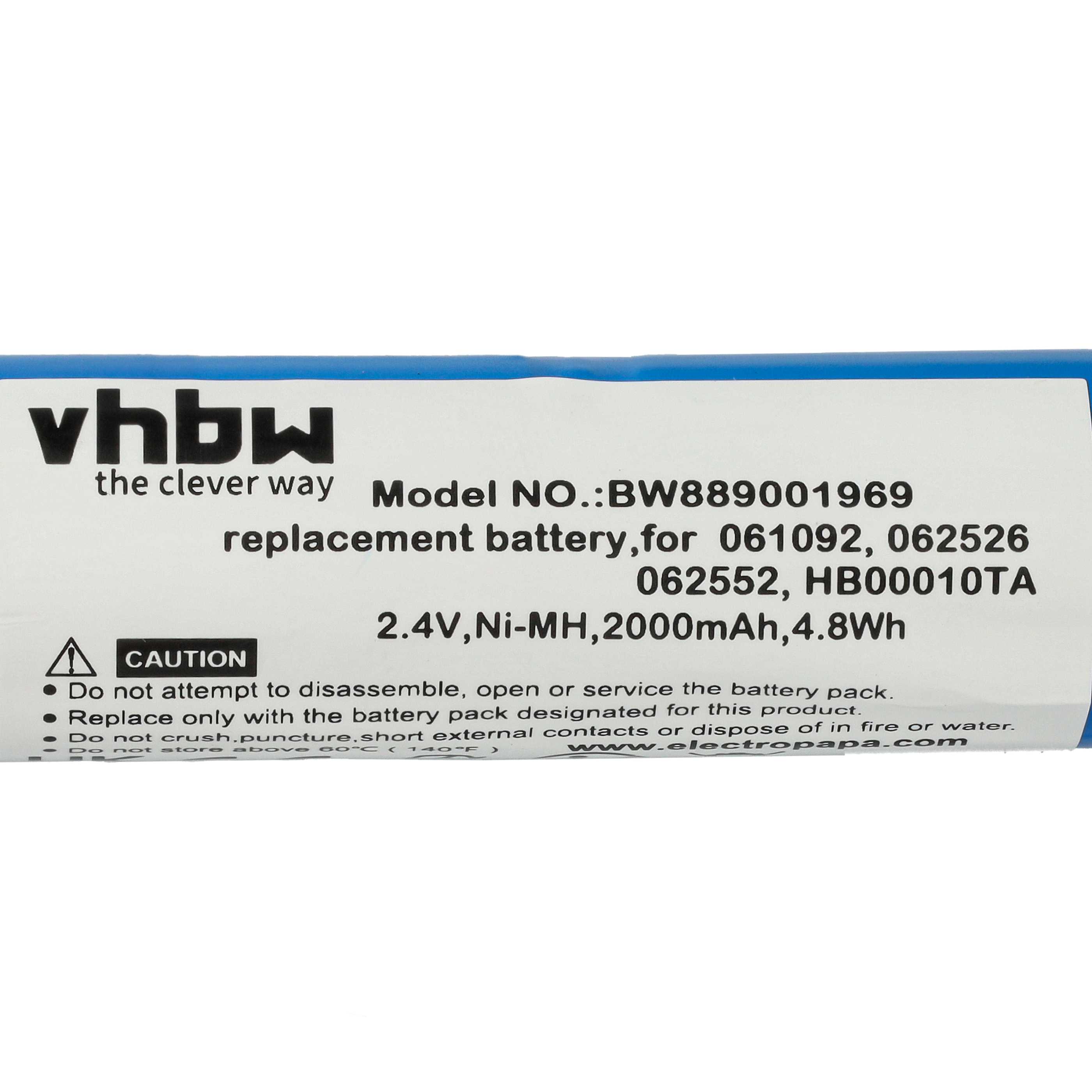 Fluchtweg-Akku (5 Stück) als Ersatz für Legrand 062552, 062526, 805809, 061092 für Legrand - 2000mAh 2,4V NiMH