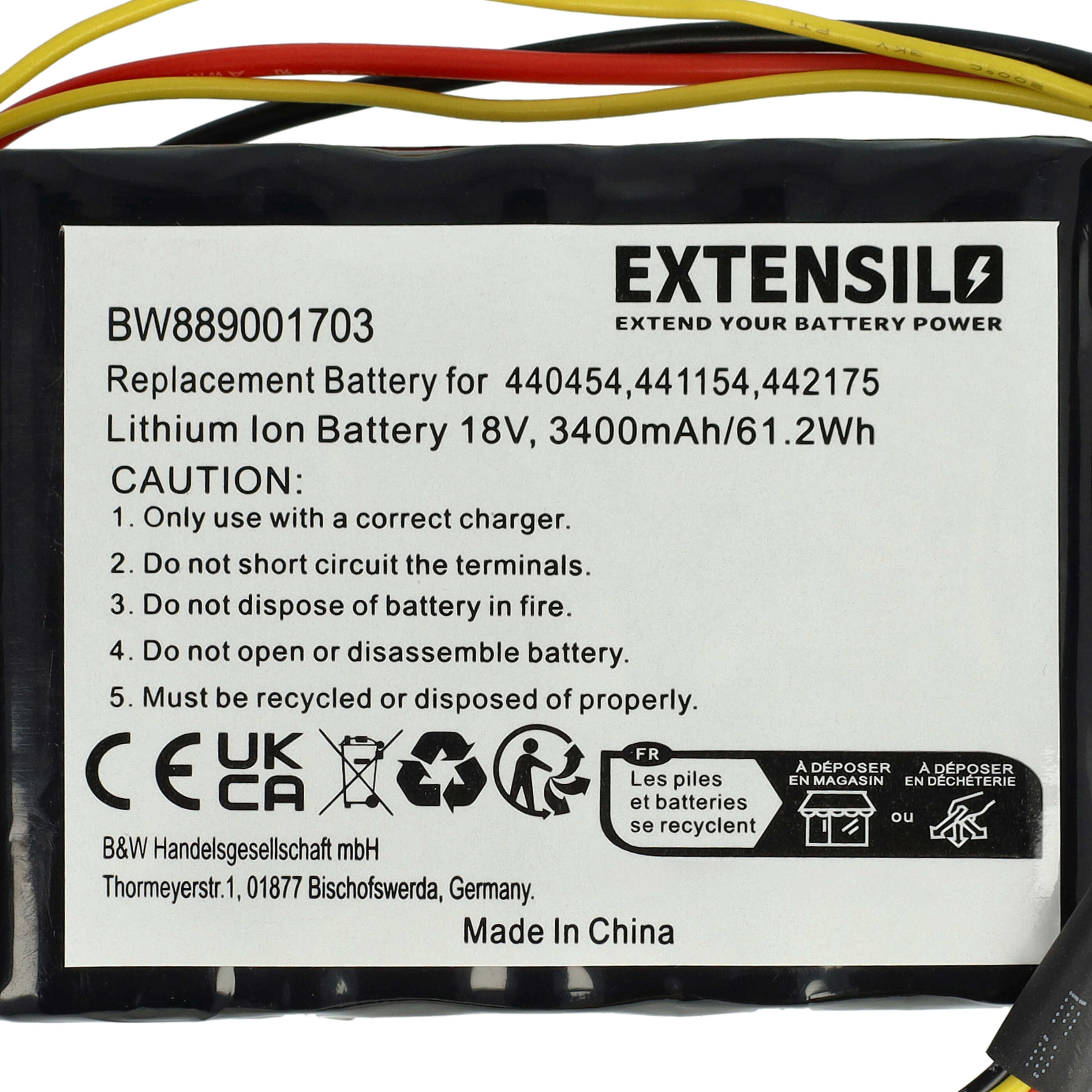 Batteria sostituisce Alko 440629, 440454, 441154 per dispositivo da giardinaggio Efco - 3400mAh 18V Li-Ion