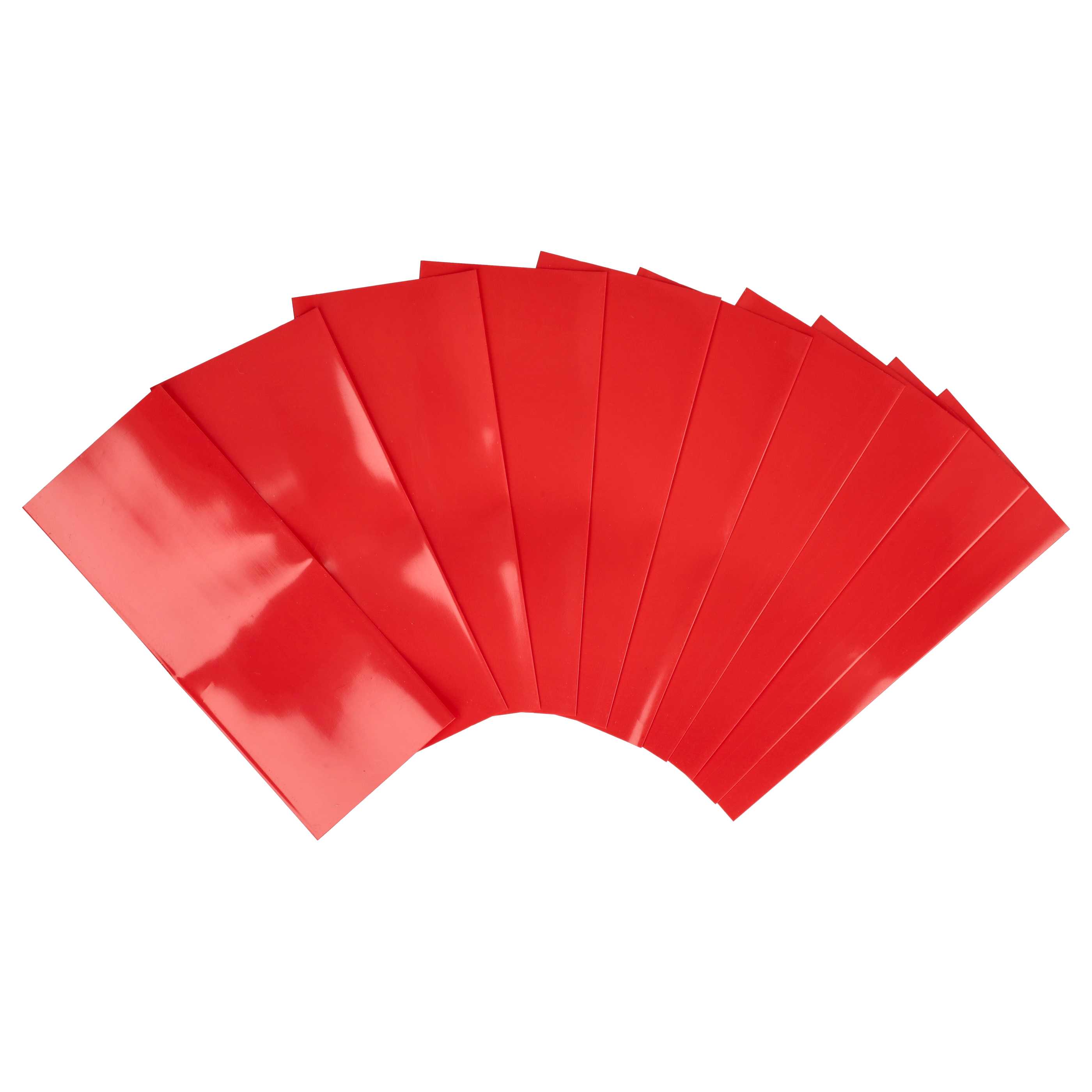 10x tubo termorretráctil compatible con celdas de batería 18650 - Láminas retráctiles rojo