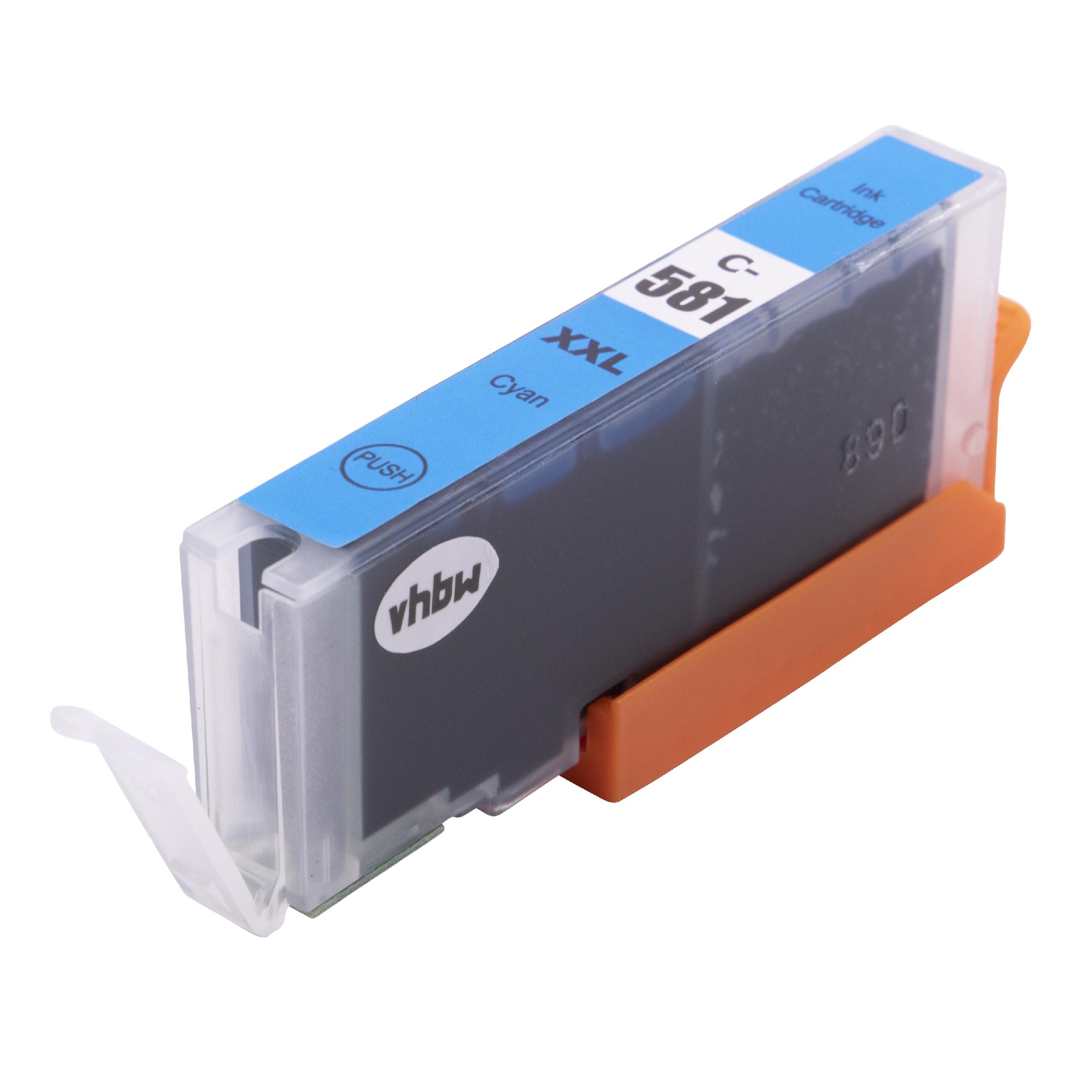 Ink Cartridge as Exchange for Canon CLI-581 XXL, CLI-581PGC XXL for Canon Printer - Cyan 12 ml + Chip