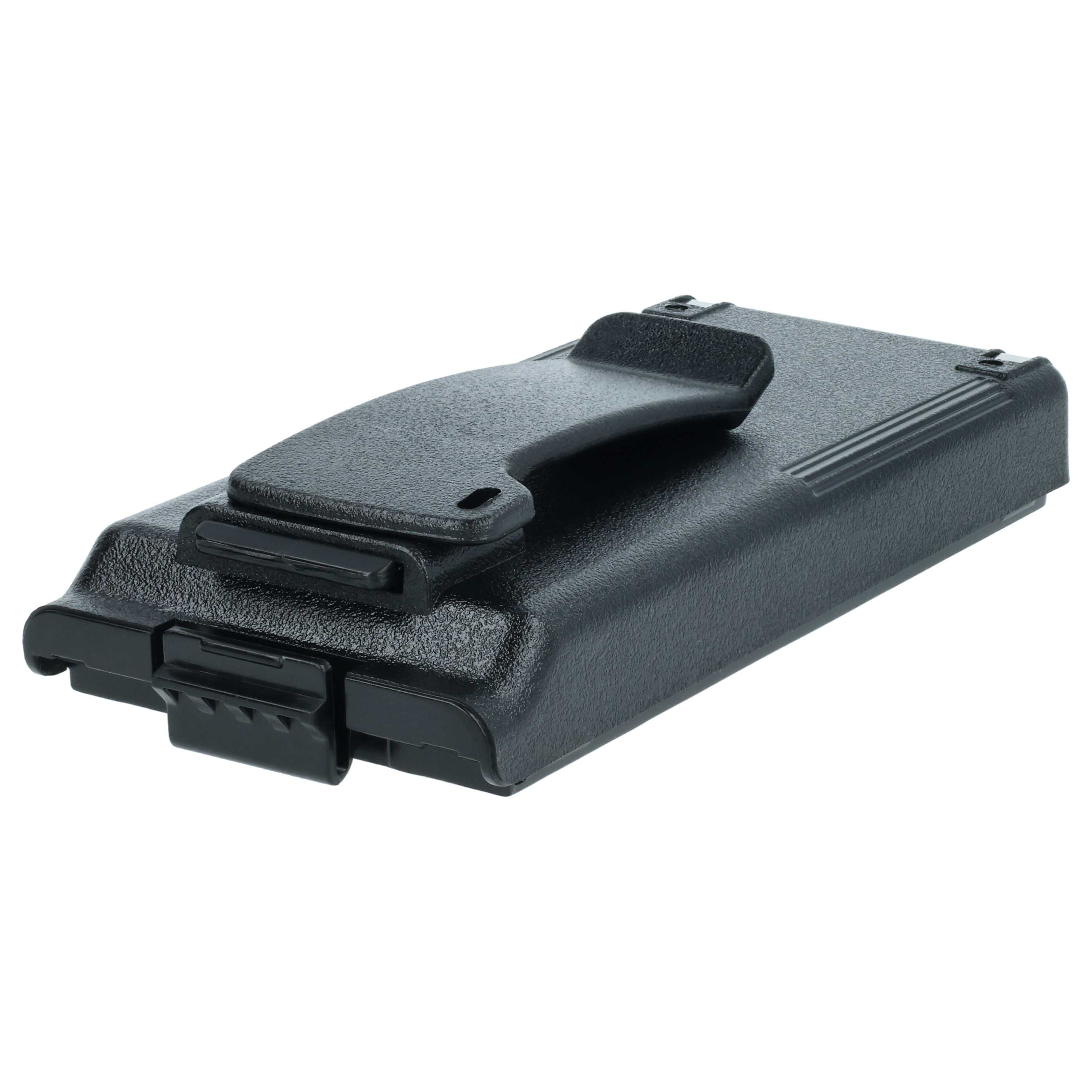 Radio 2x Battery replaces Icom BP-195, BP-196H, BP-196, BP-196R - 1650 mAh 9.6 V NiMH + Belt Clip