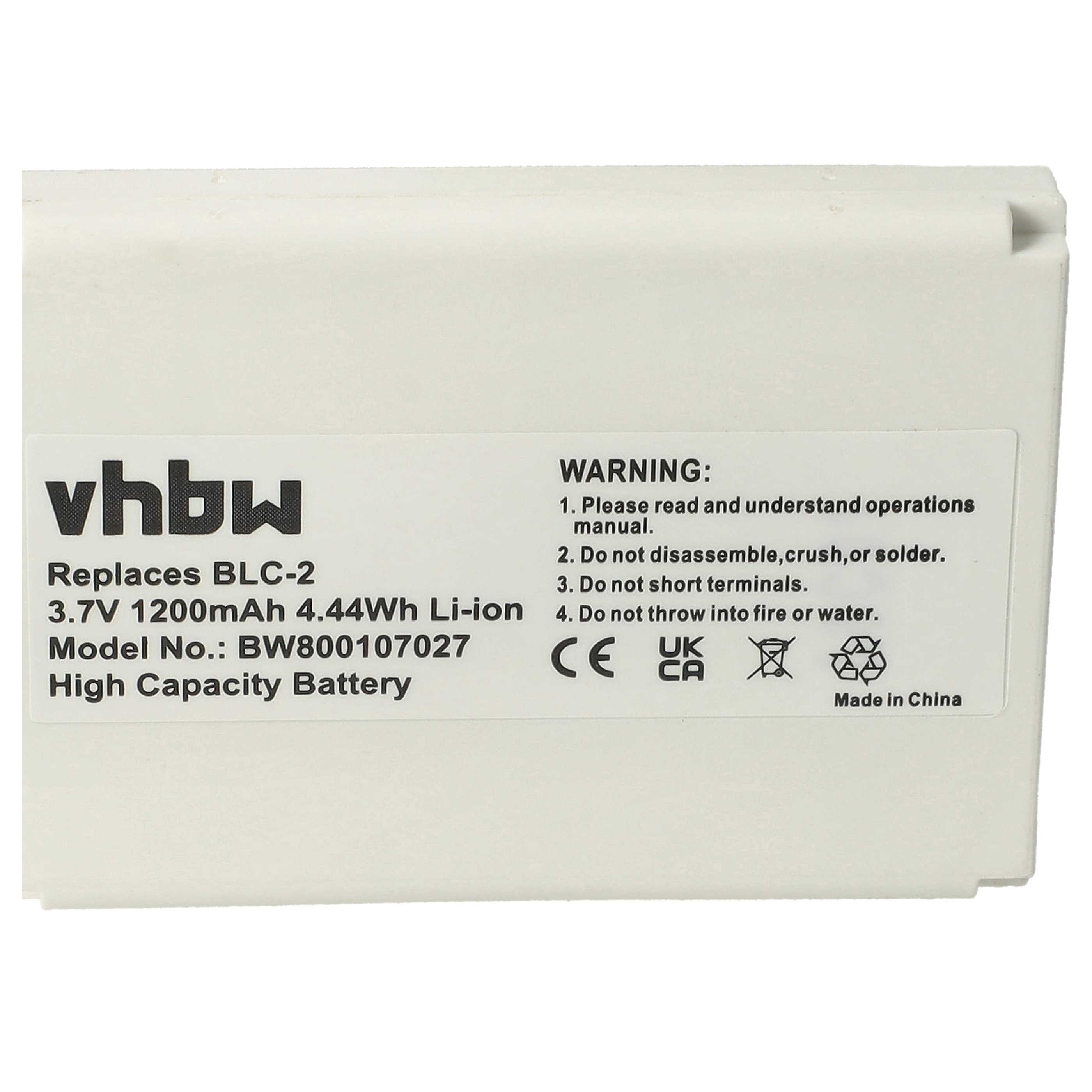 Batteria sostituisce CipherLab BA-80S1A2, KB1B371200005 per cellulare - 1200mAh 3,7V Li-Ion 