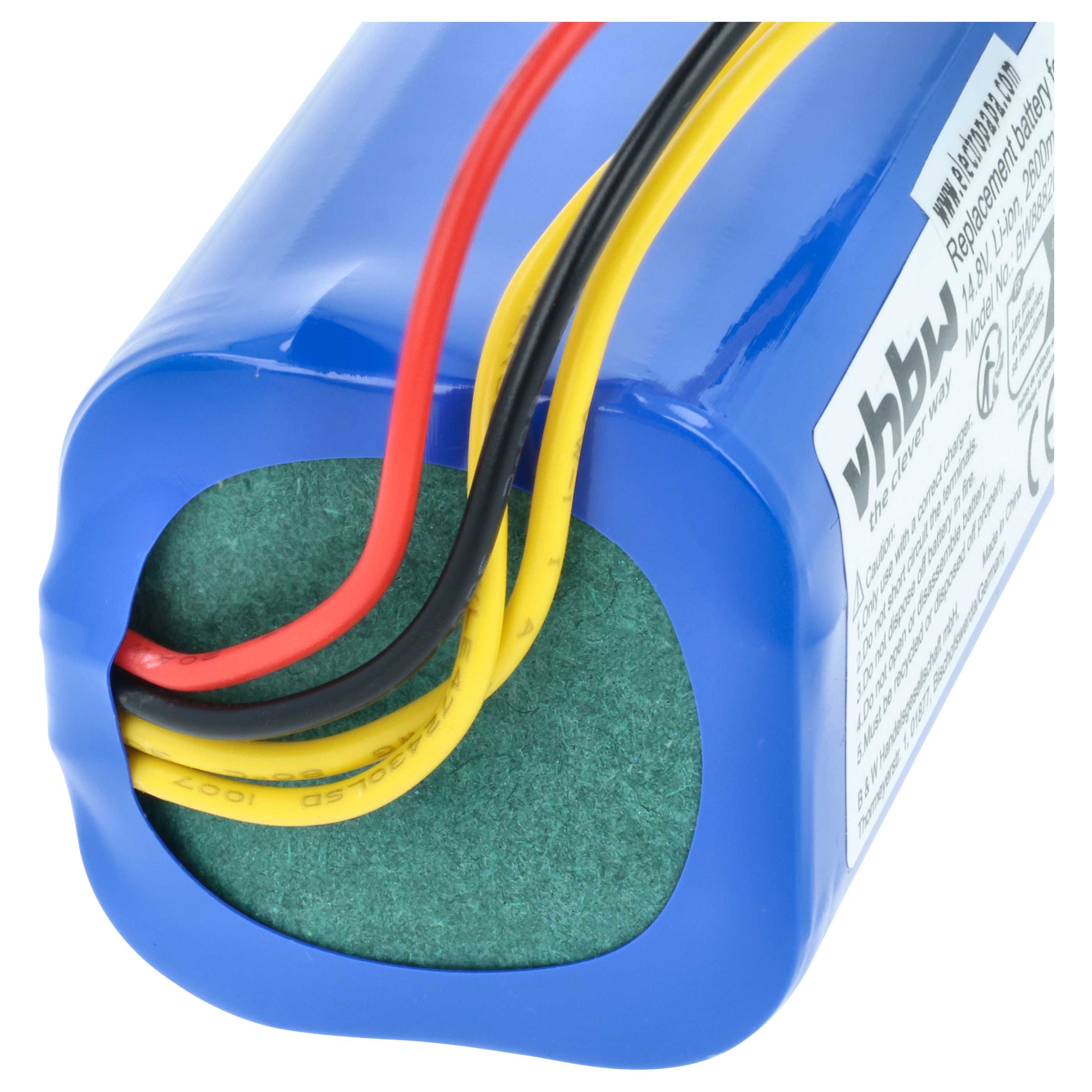 Battery replaces BLAUPUNKT 6.60.40.04-0, 6.60.40.05-0 for Blaupunkt etc. 2600mAh, 14.8V, Li-Ion