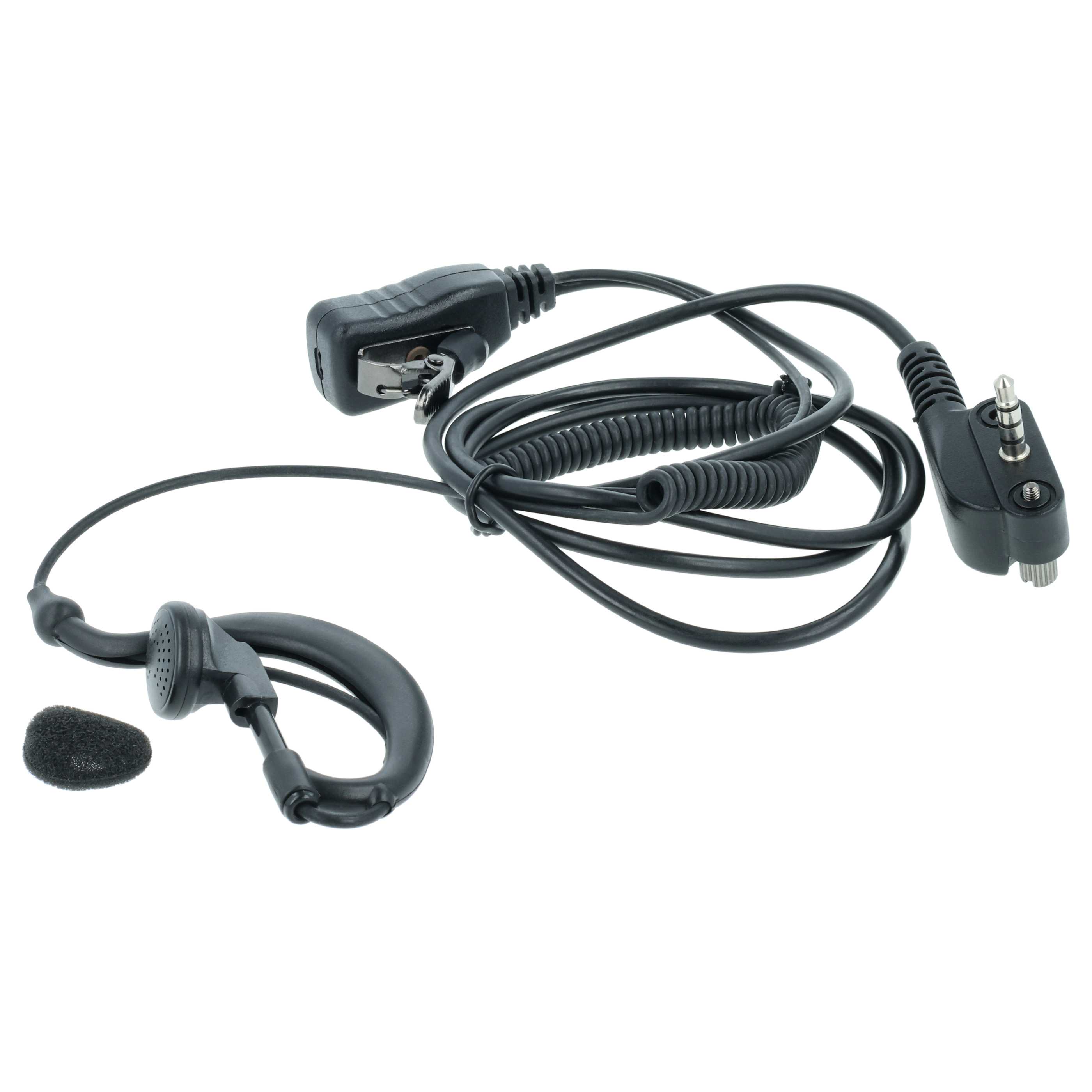 Security Radio Headset suitable for Yaesu Vertex VX-130 - "Take Call Button", Clip Mount