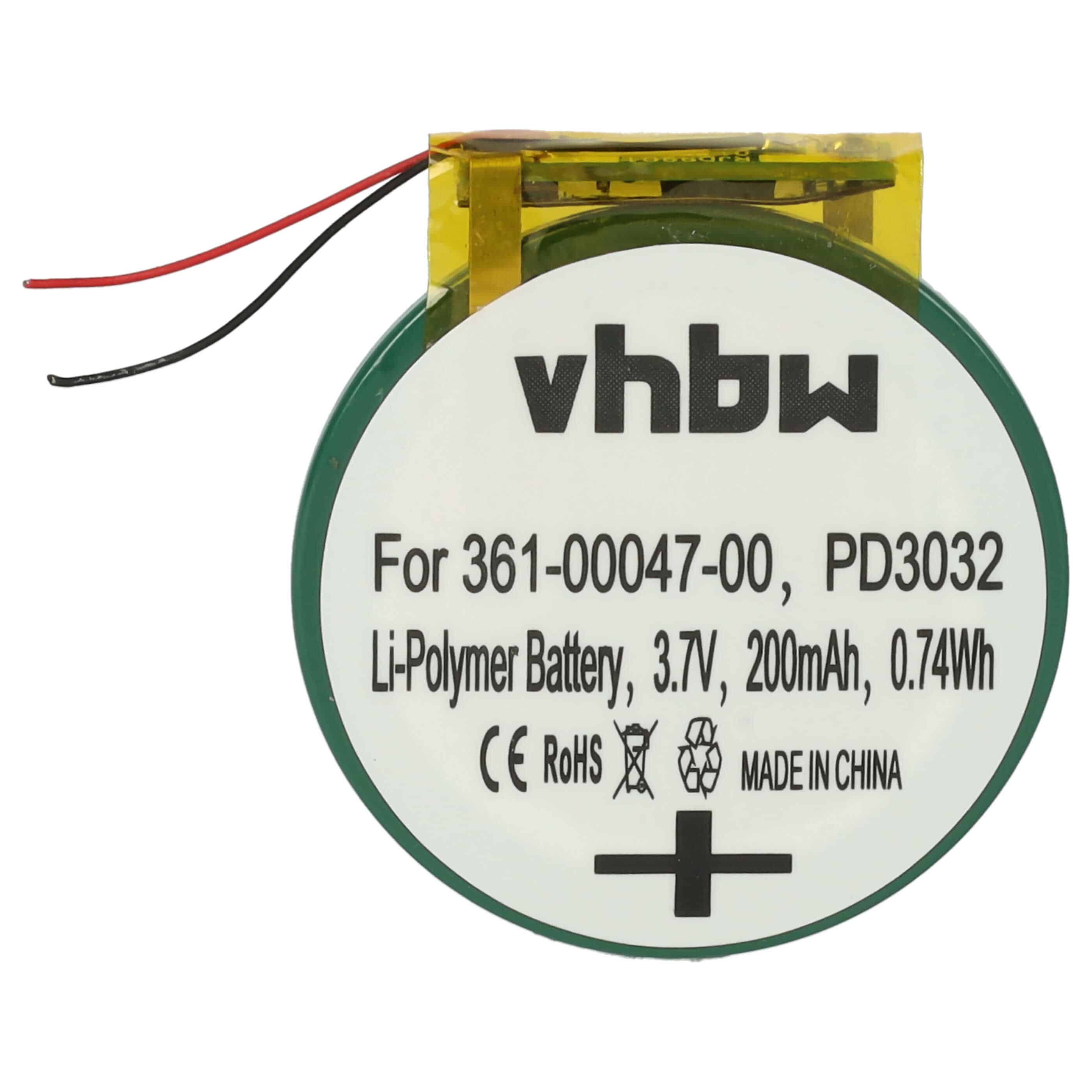 Smartwatch Battery replaces Garmin 361-00047-00, PD3032 - 200 mAh 3.7 V Li-polymer + Tools