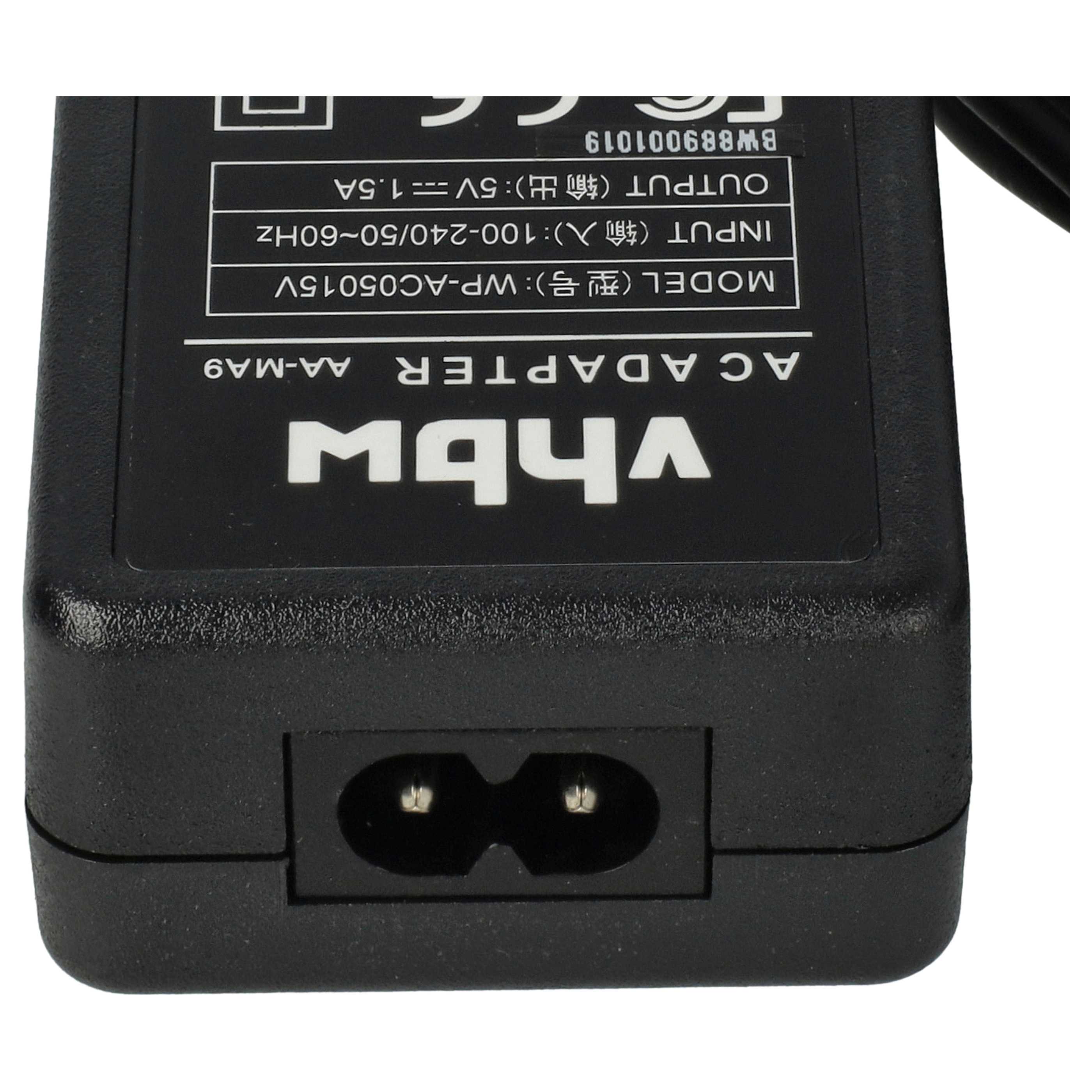 Power Supply replaces AA-MA9 for Camera - 2 m, 5 V 1.5 A
