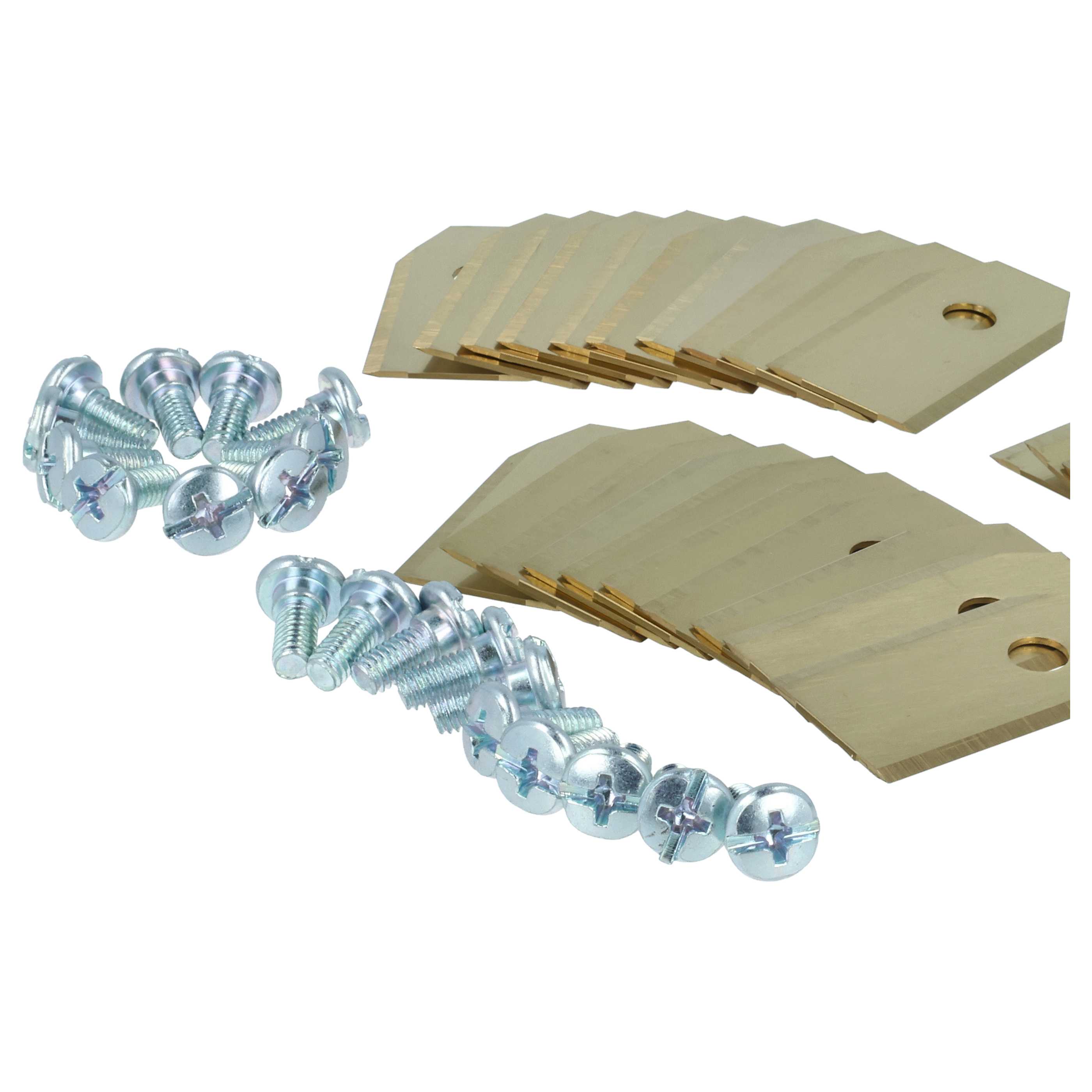 30x Lames remplace 505127801, 408720, 505127802 pour tondeuse – Couteaux apatite de titane, Silber Gold