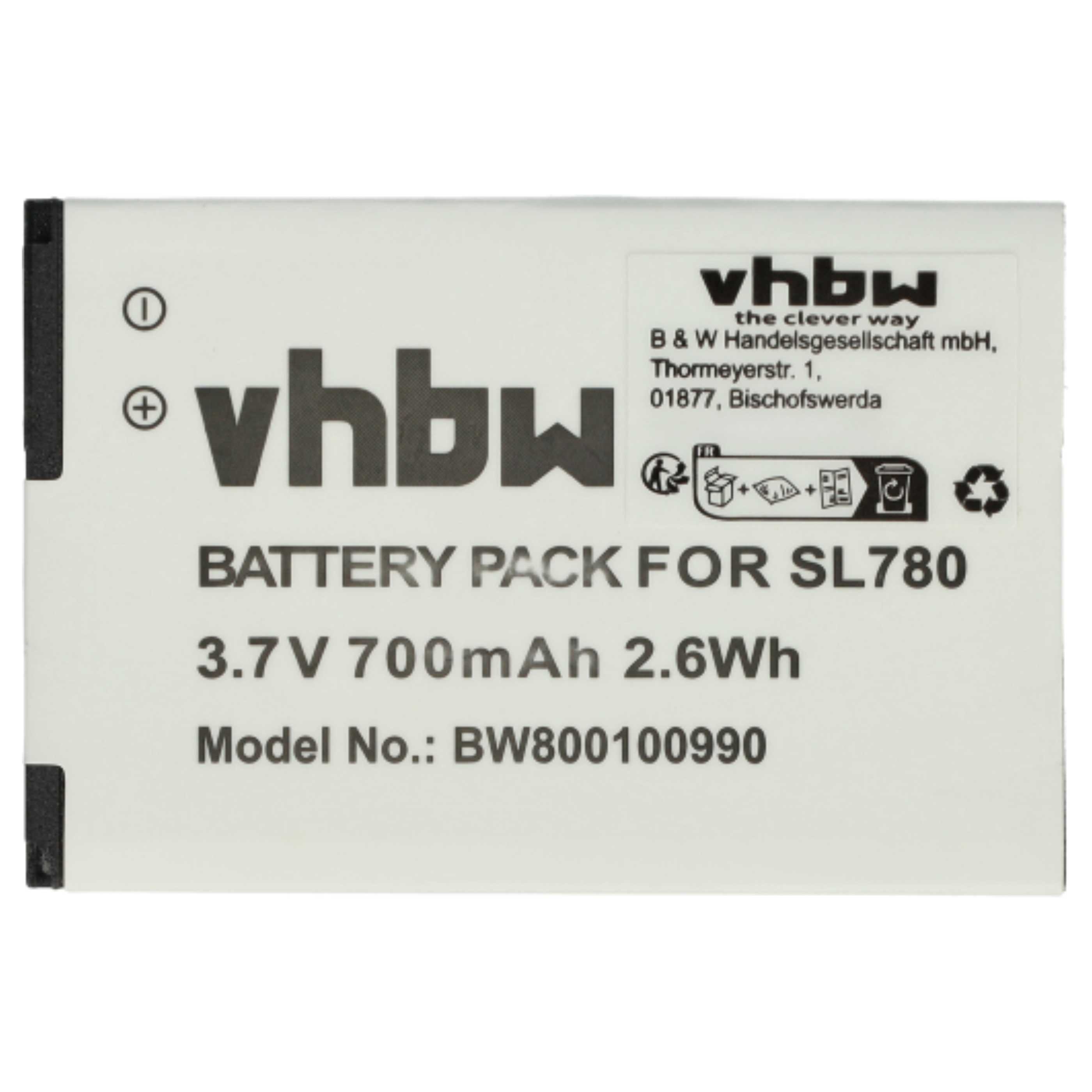 2x Batteries remplace Siemens Gigaset 4250366817255 pour téléphone Gigaset - 700mAh 3,7V Li-ion