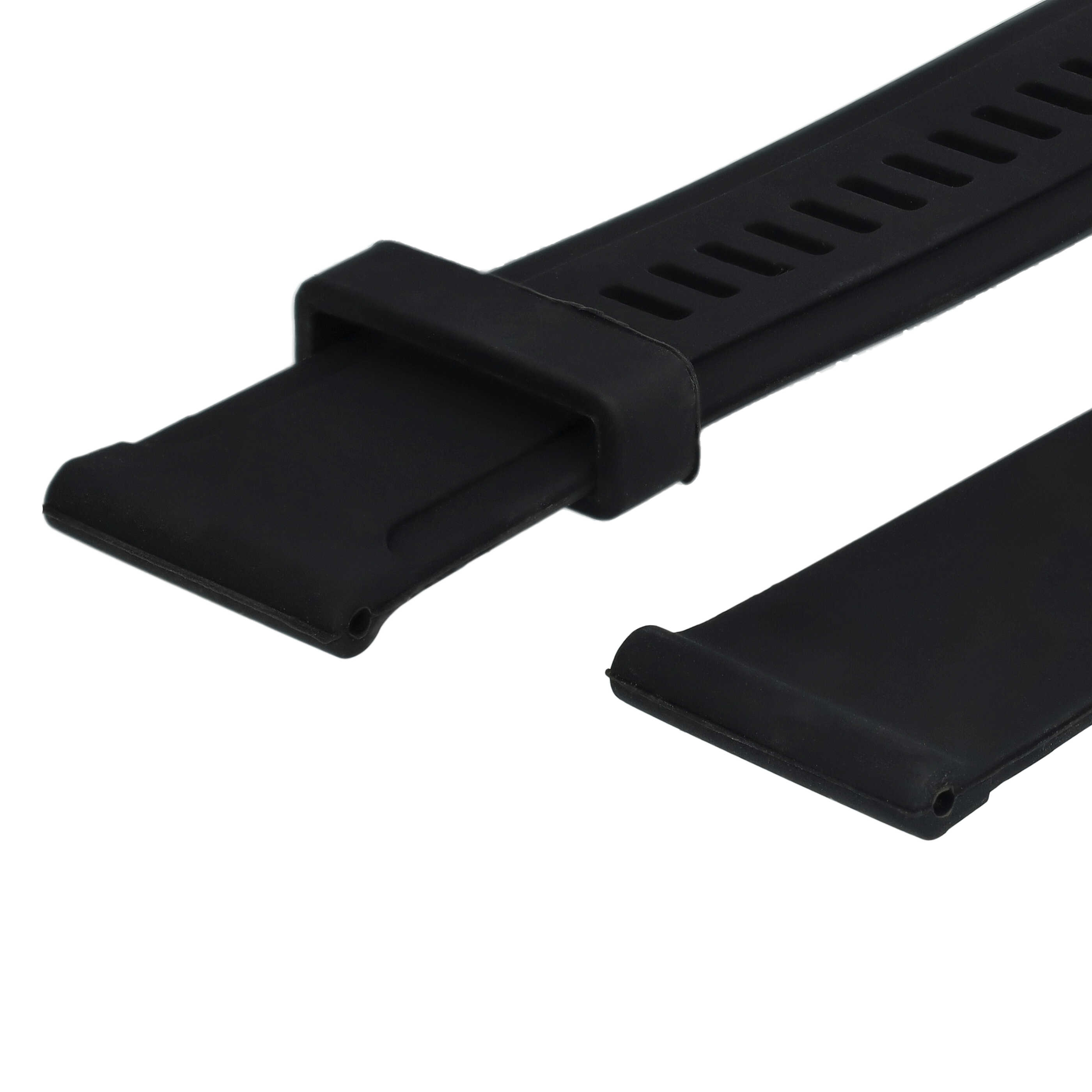 wristband L for Suunto Smartwatch - 12.5cm + 8.5 cm long, silicone, black