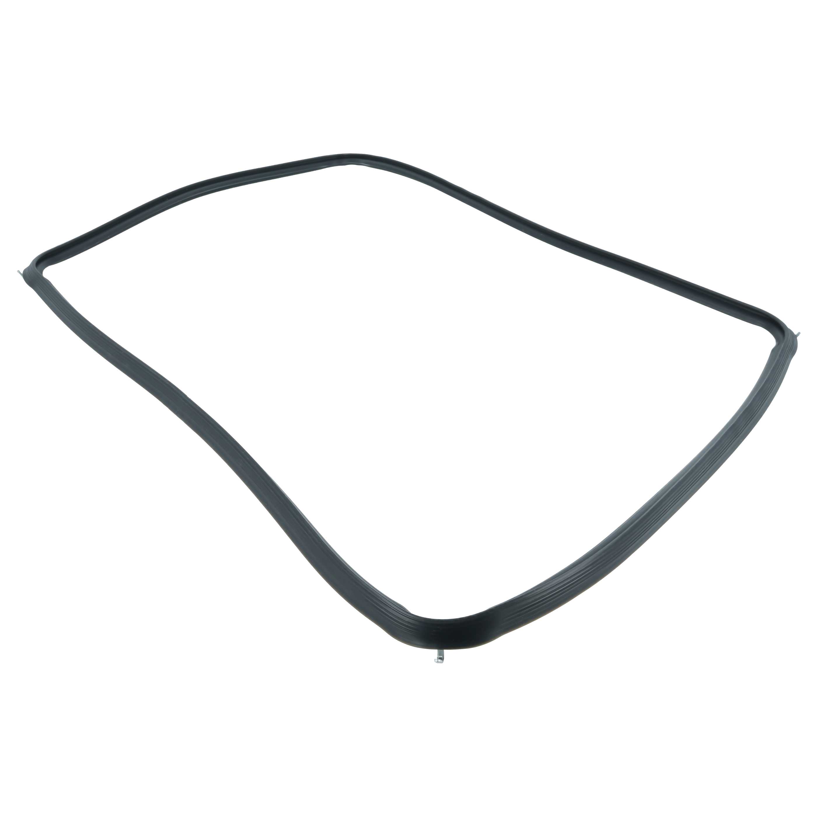 Oven Door Seal + Angled Corner Hooks replaces Arcelik 255440101 for Brandt etc. - 44 x 34 cm Black