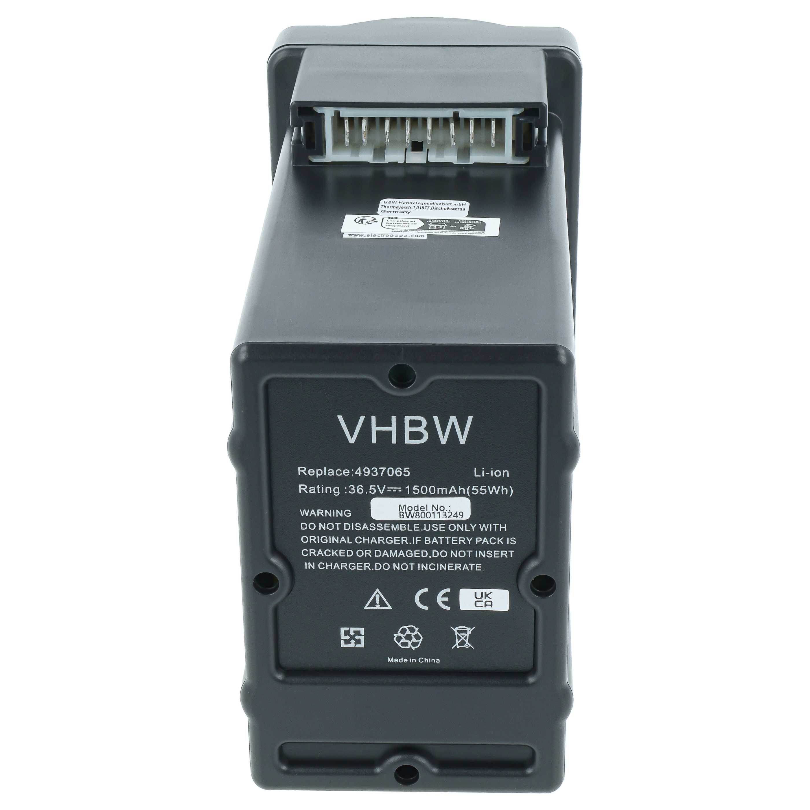Batterie remplace Wolf Garten Li-Ion Power-Pack 1, 4939090 outil électrique Wolf Garten - 1,5Ah 36V Li-ion