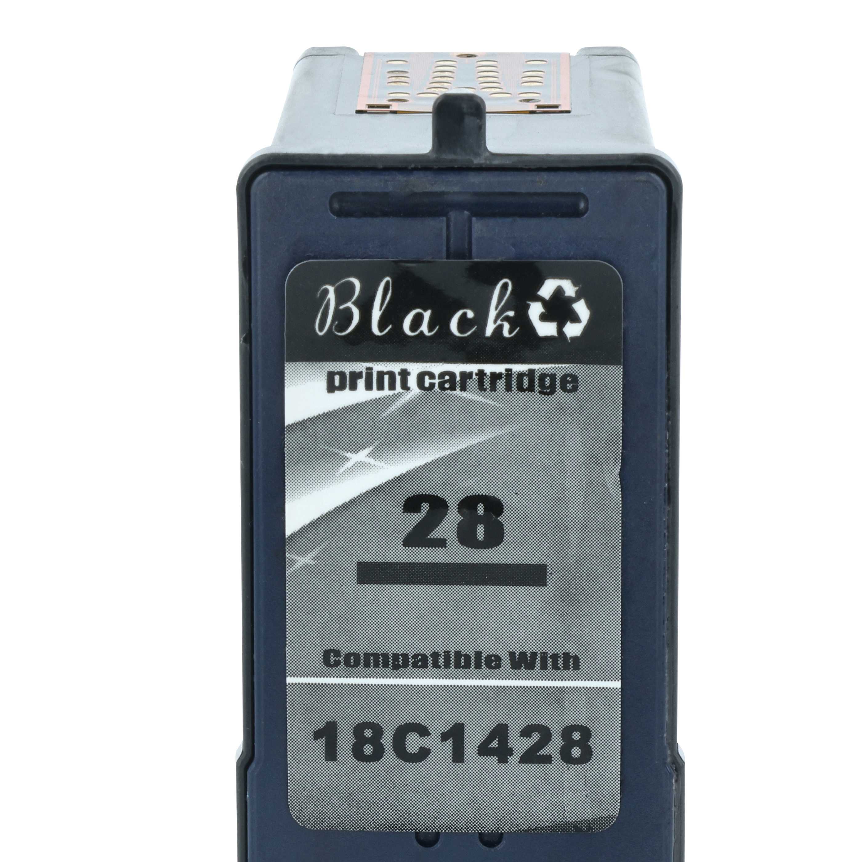 Cartuccia inchiostro sostituisce Lexmark 18C1528, 18C1528E, 28 per stampante - nero, rigenerata 18 ml