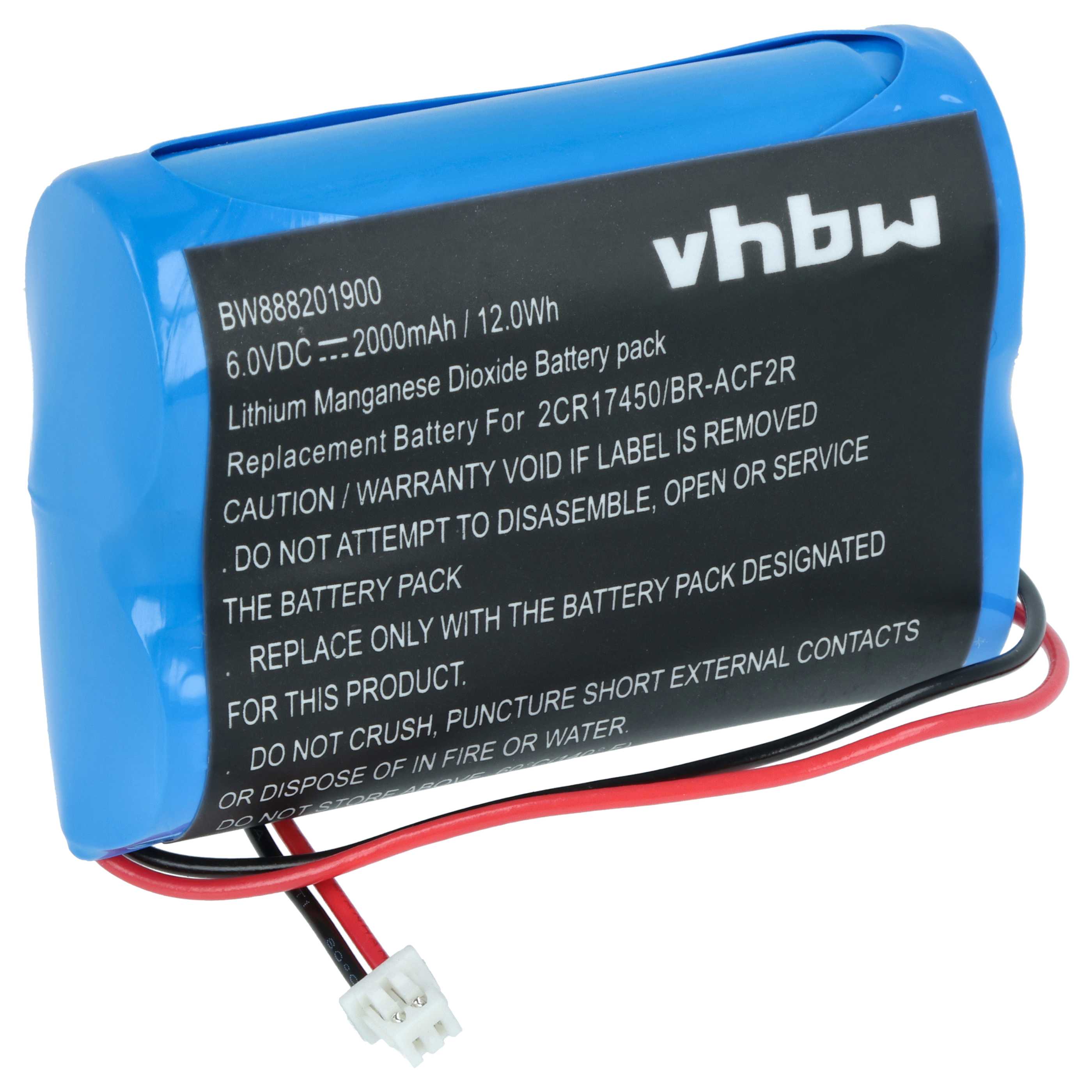Bateria do PLC programowalnego sterownika Panasonic BR-ACF2R - 2000 mAh 6 V Li-MnO2