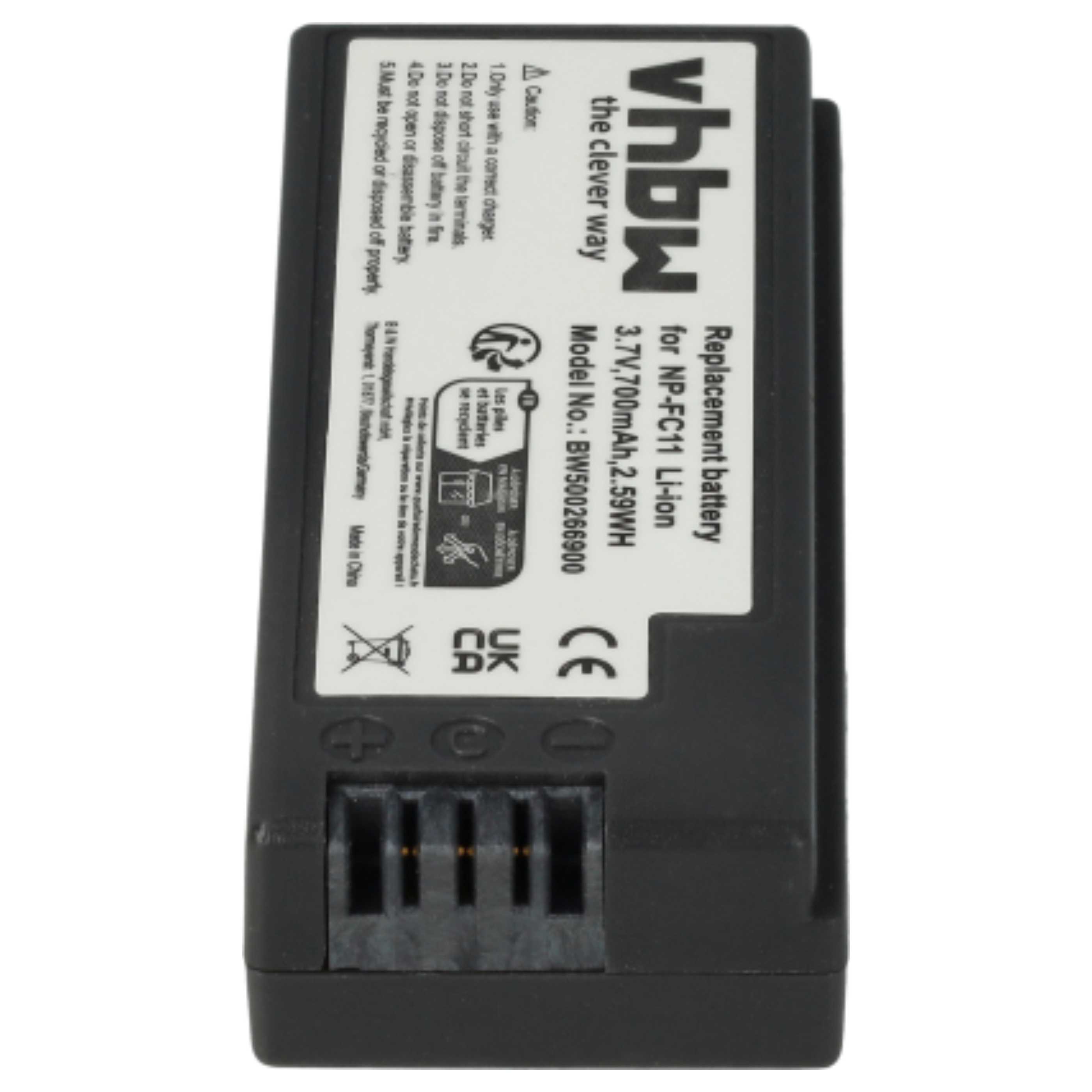 2x Batteria sostituisce Sony NP-FC10, NP-FC11 per fotocamera - 700mAh 3,6V Li-Ion