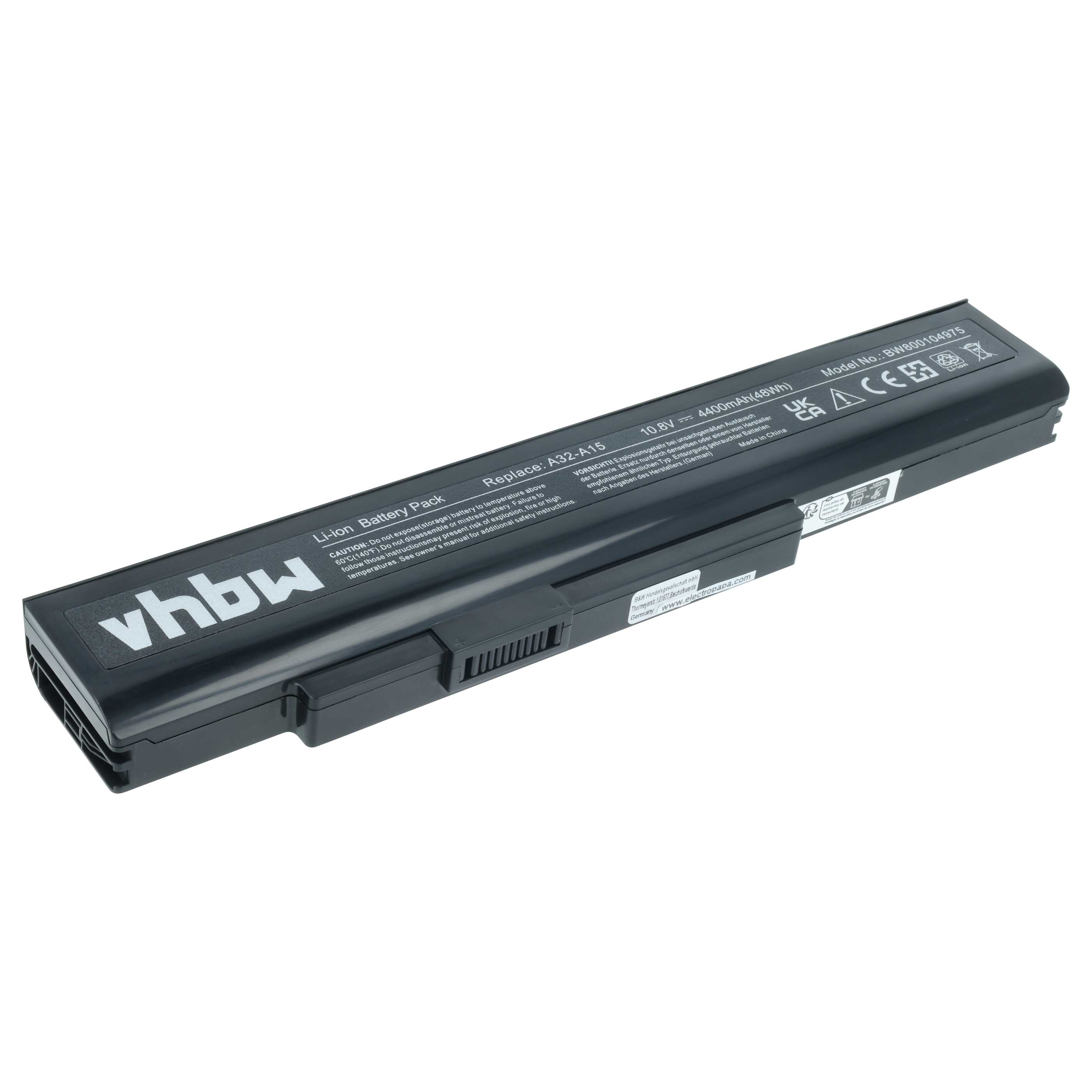 Akumulator do laptopa zamiennik Medion A42-H36, A32-A15, A41-A15, A42-A15 - 4400 mAh 10,8 V Li-Ion, czarny