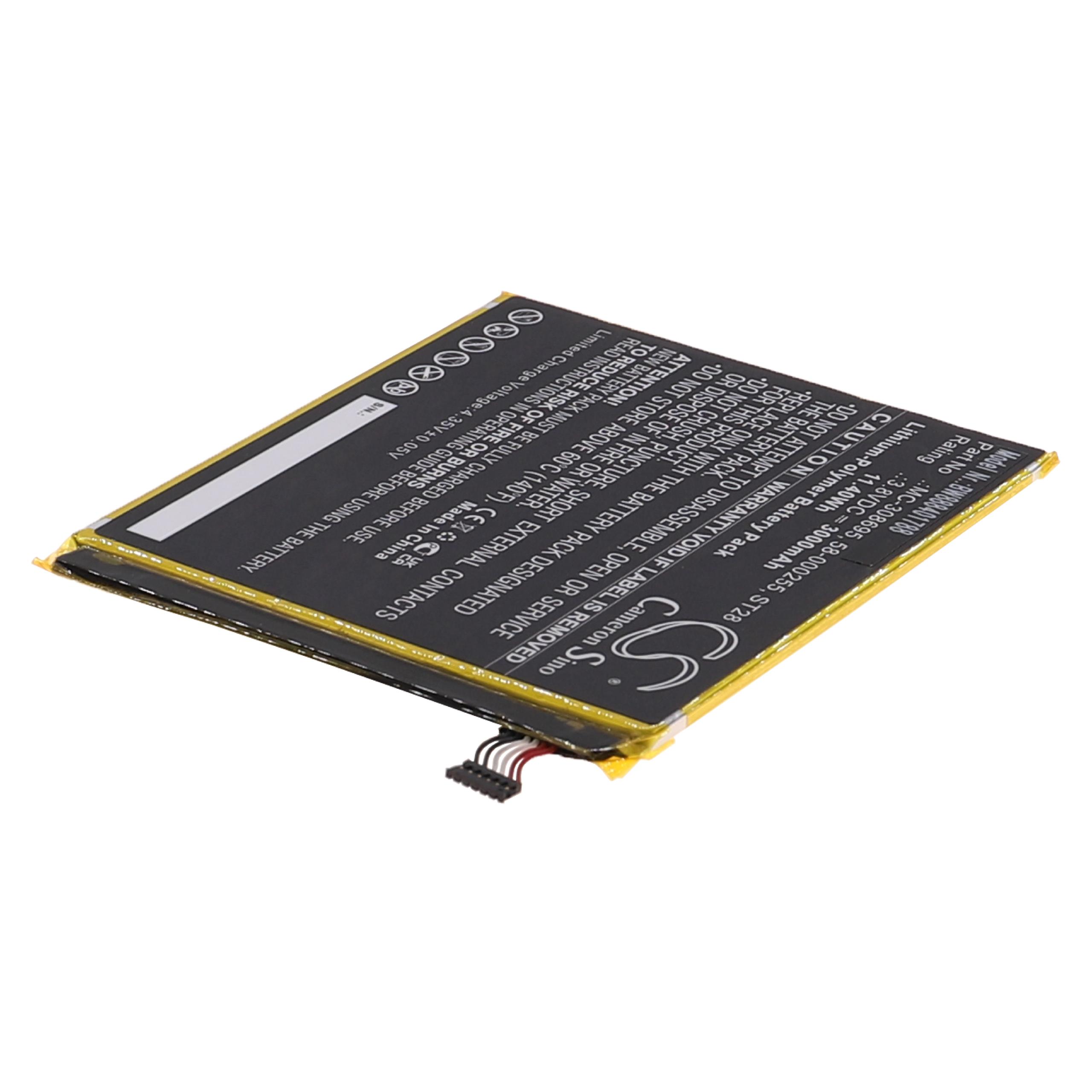 Batería reemplaza Amazon ST28, MC-308695, 58-000255 para tablet, Pad Amazon - 3000 mAh 3,8 V Li-poli
