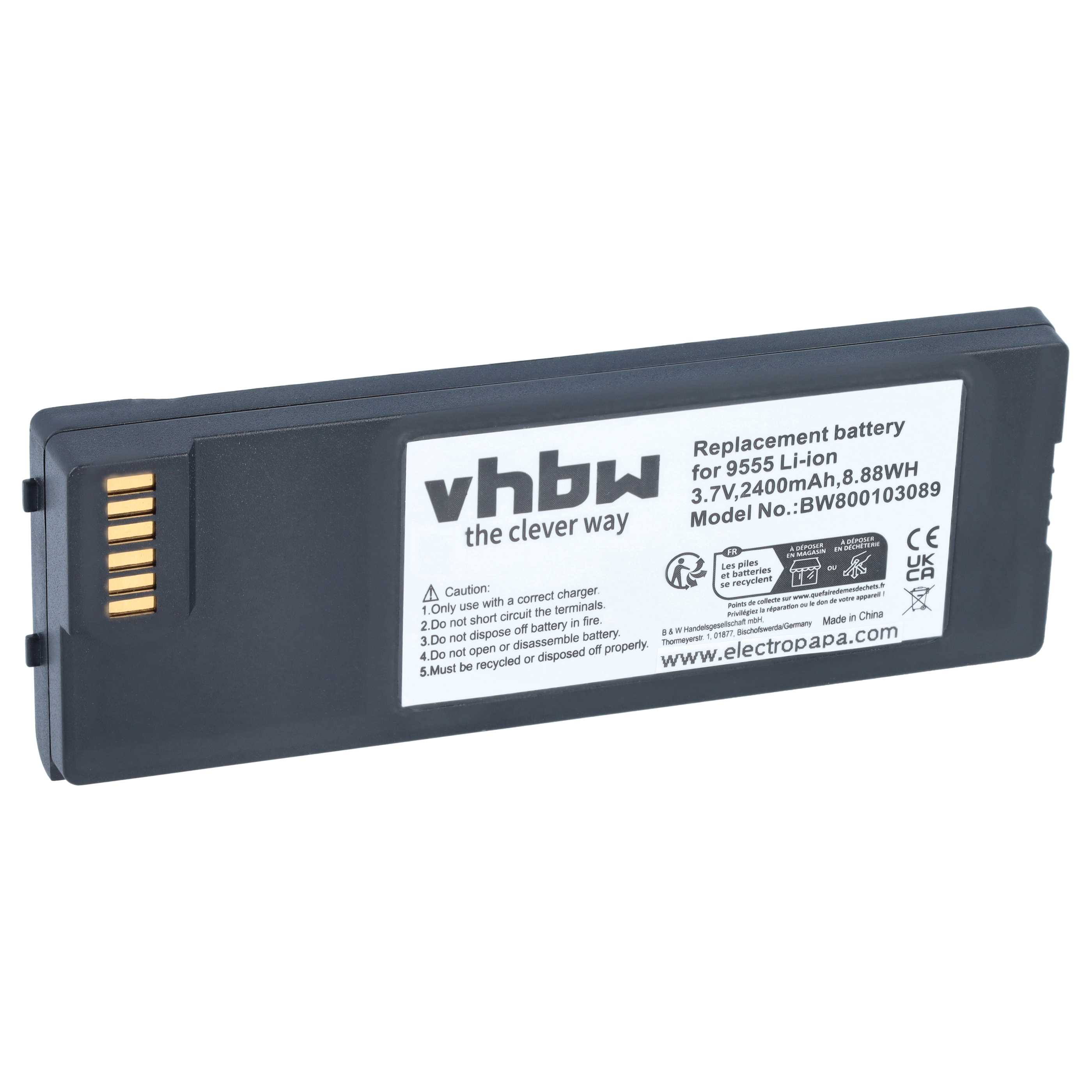 Batería recargable reemplaza Iridium BAT20801, BAT2081 para móvil - 2400 mAh 3,7 V Li-Ion