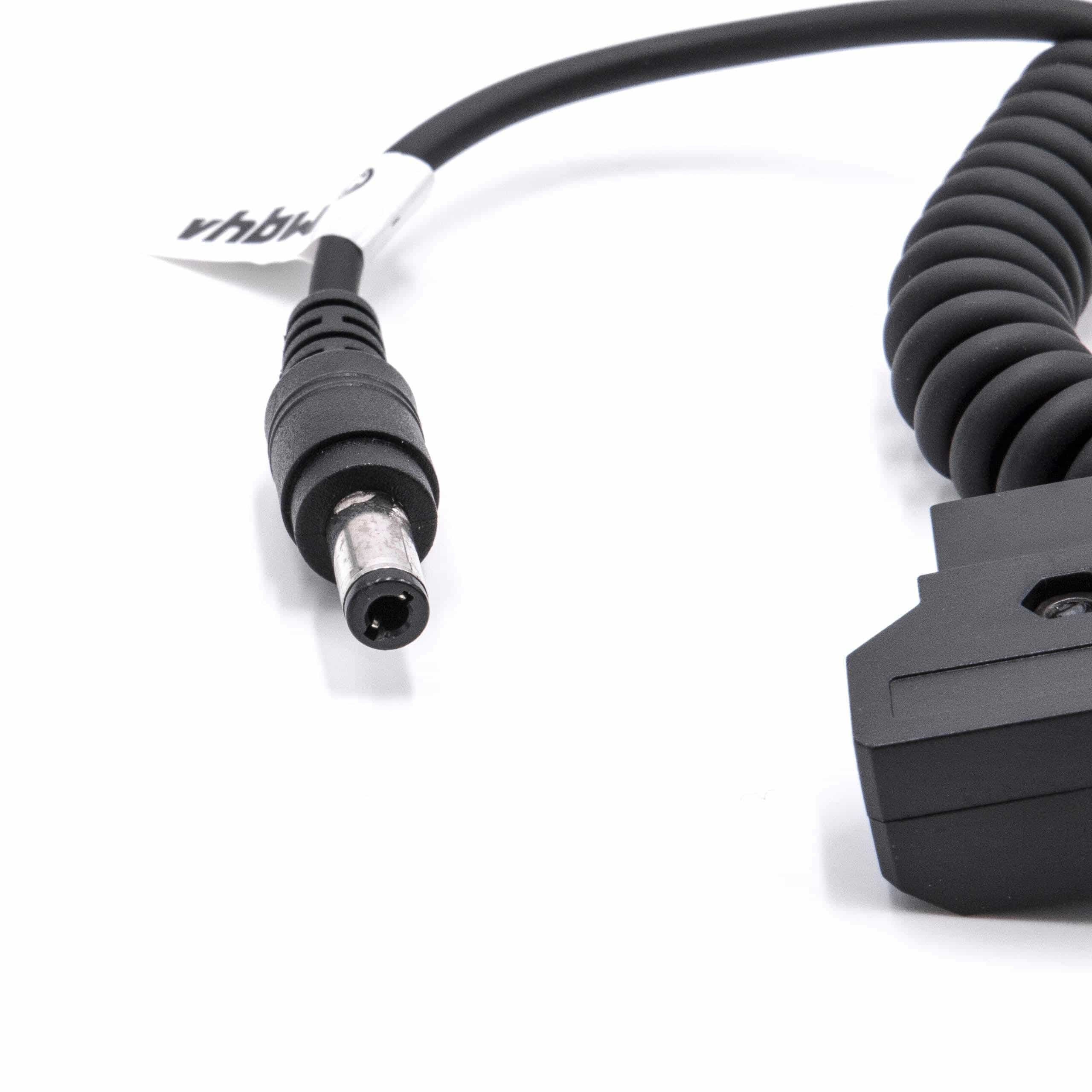 Câble adaptateur D-Tap (mâle) vers alimentation pour LED pour appareil photo Anton Bauer D-Tap, Dionic - noir