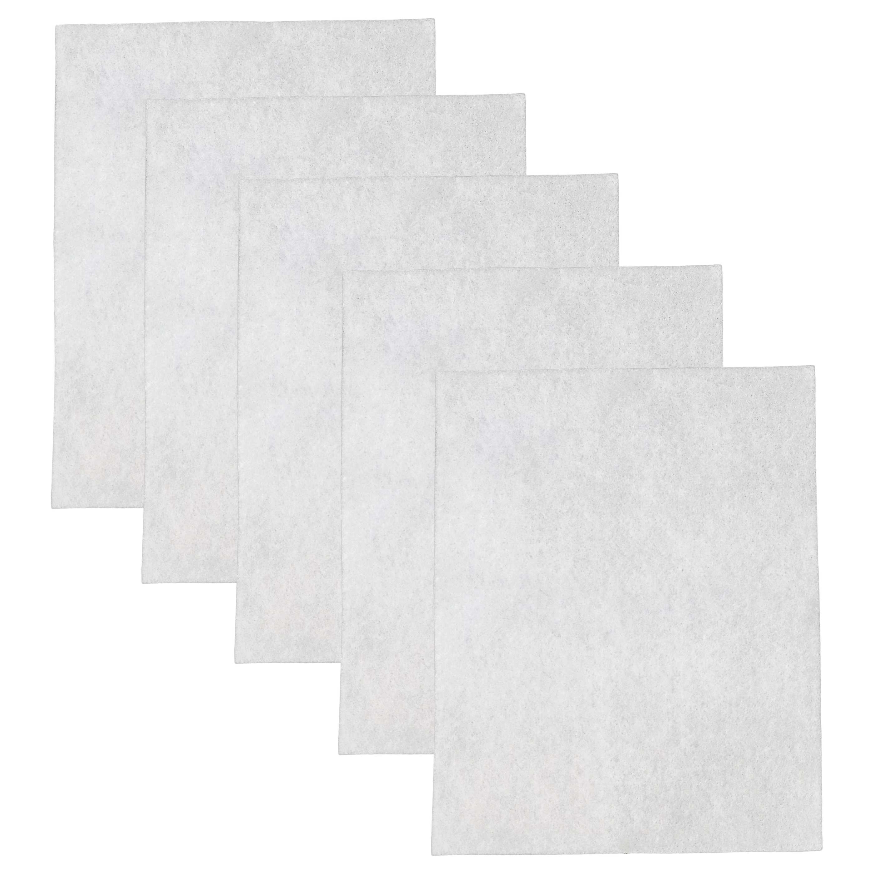 5x Universal Filter Sleeve suitable for Vacuum Cleaner - Cut-to-Size, White