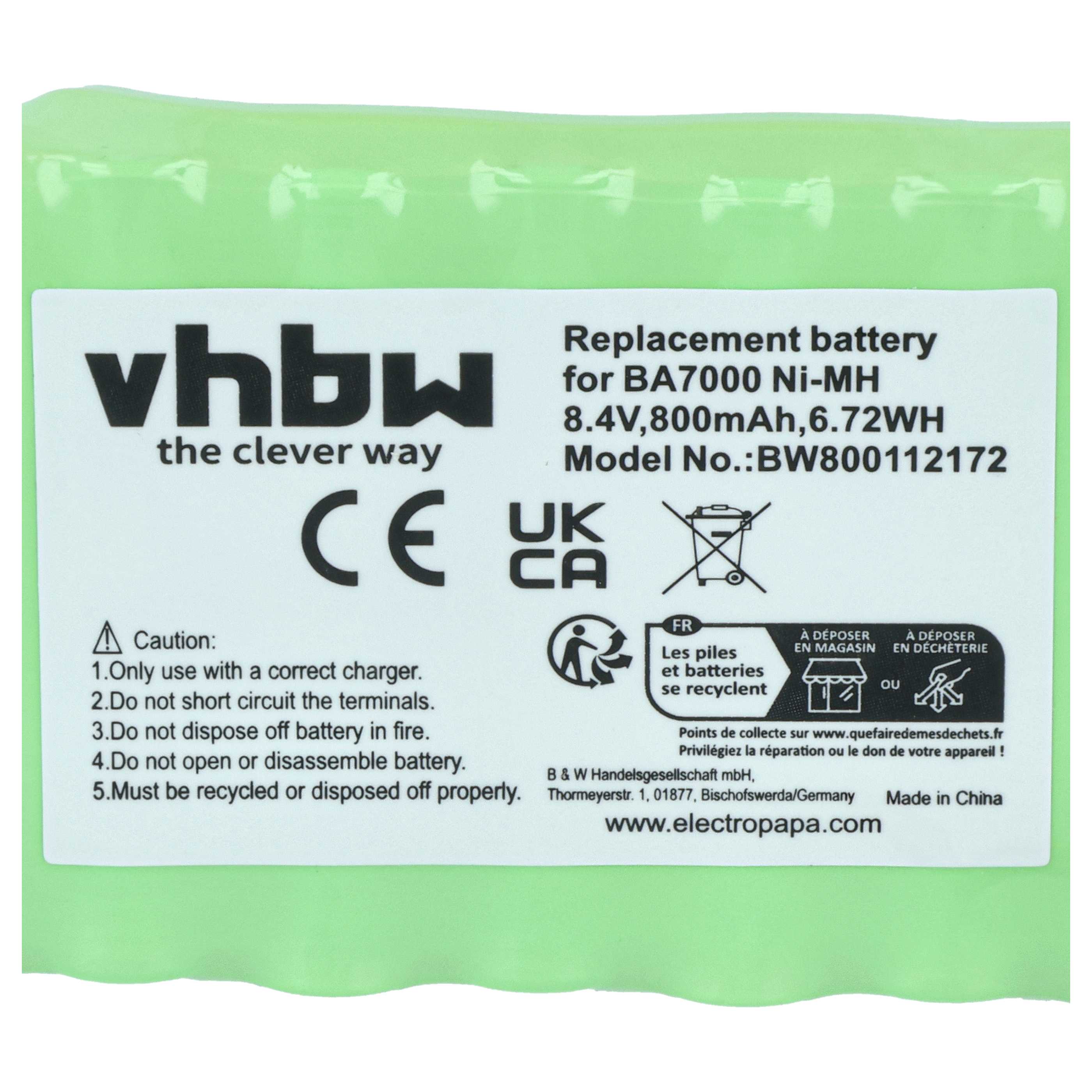 Batteria sostituisce Brother BA-7000, BA7000 per stampante - 800mAh 8,4V NiMH