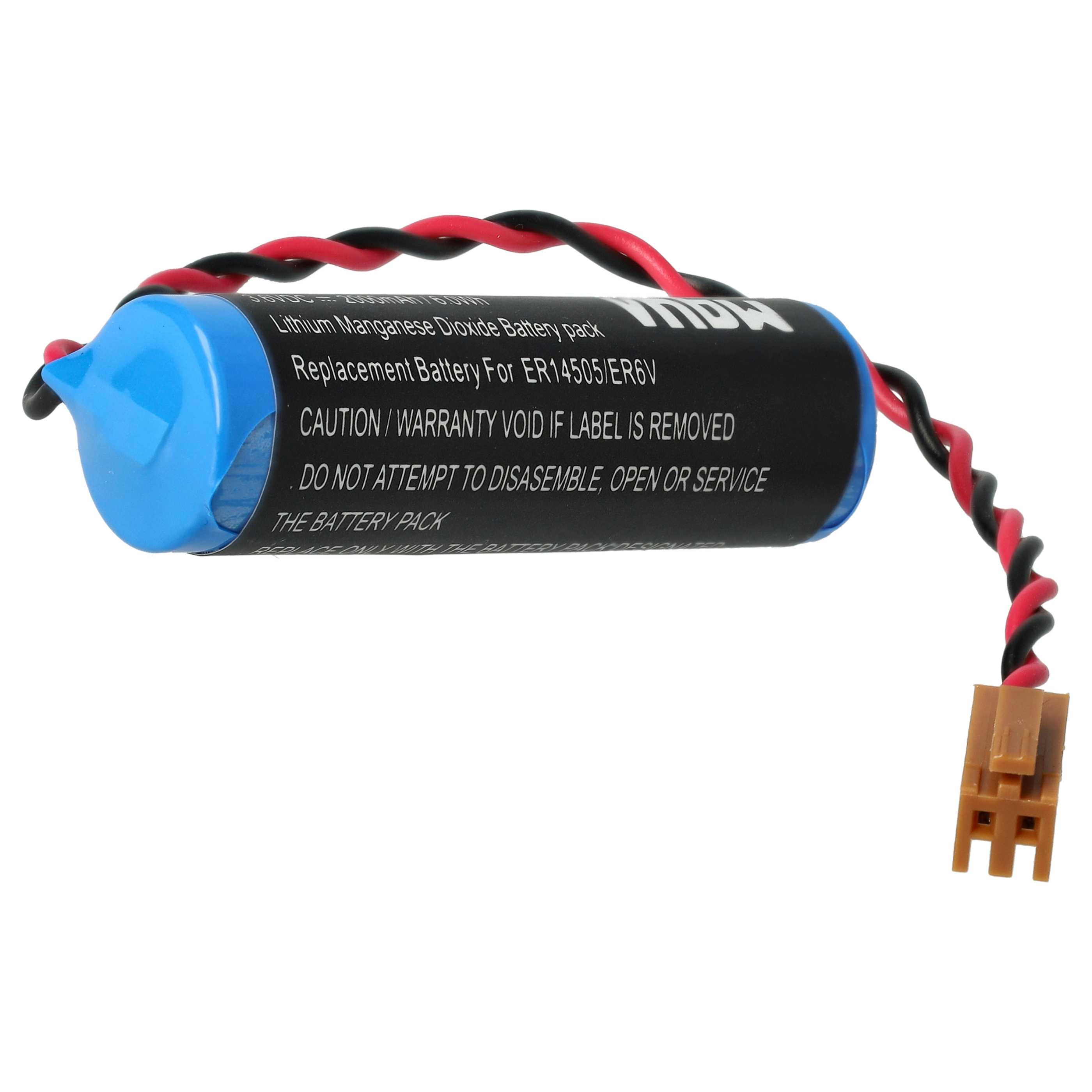5x Bateria do PLC programowalnego sterownika zamiennik Toshiba ER6V, JAE2P - 2000 mAh 3,6 V Li-MnO2