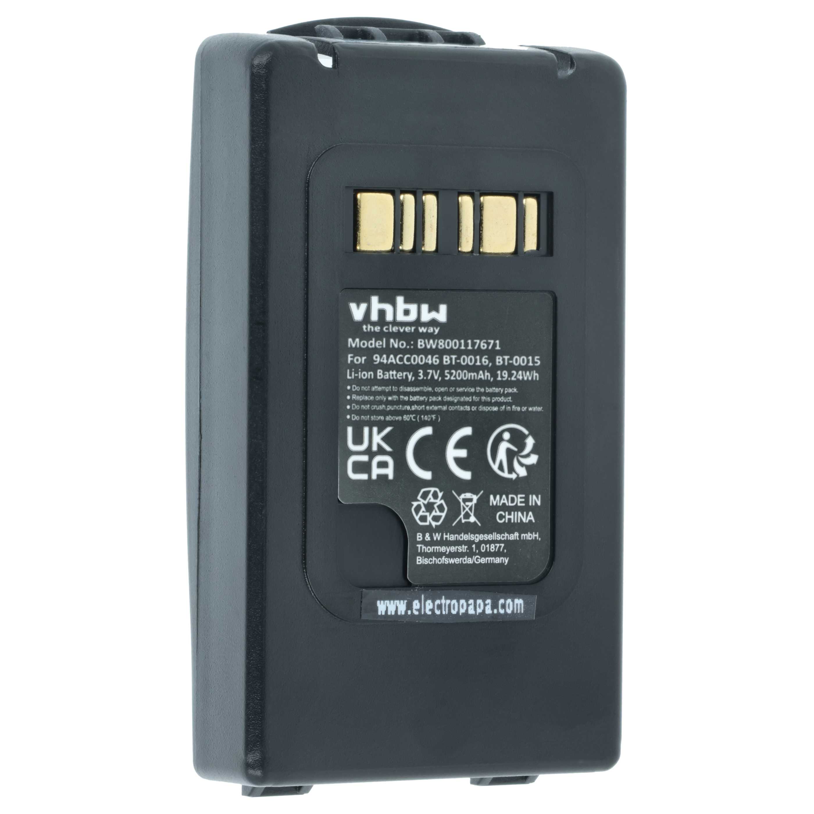 Battery replaces Datalogic 94ACC0048, BT-0015, 94ACC0046 for Datalogic Barcode Scanner POS - 5200 mAh 3.7 V