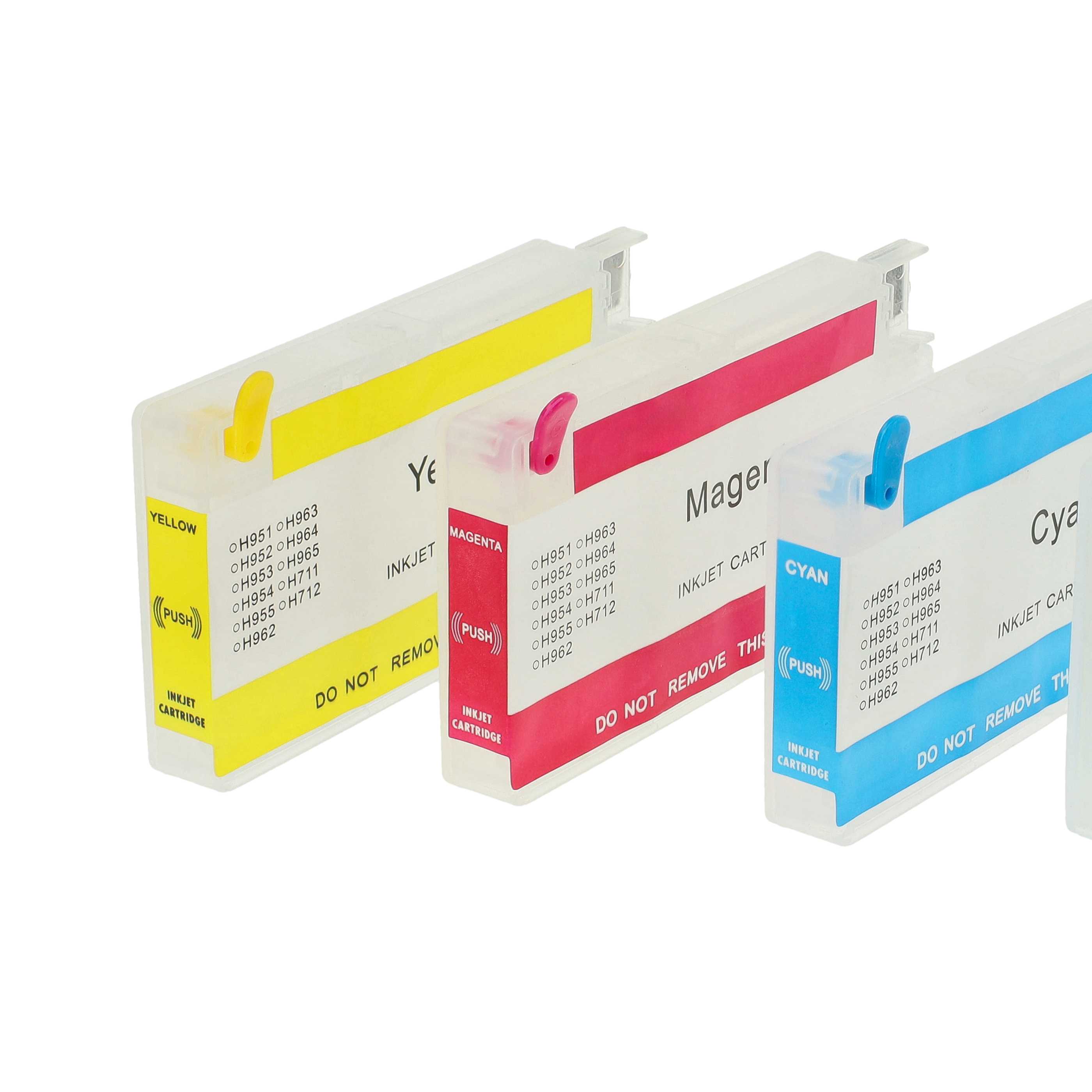 4x Cartouches remplace HP 950, 951, 950XL, 951XL pour imprimante CISS HP - B/C/M/Y + puce