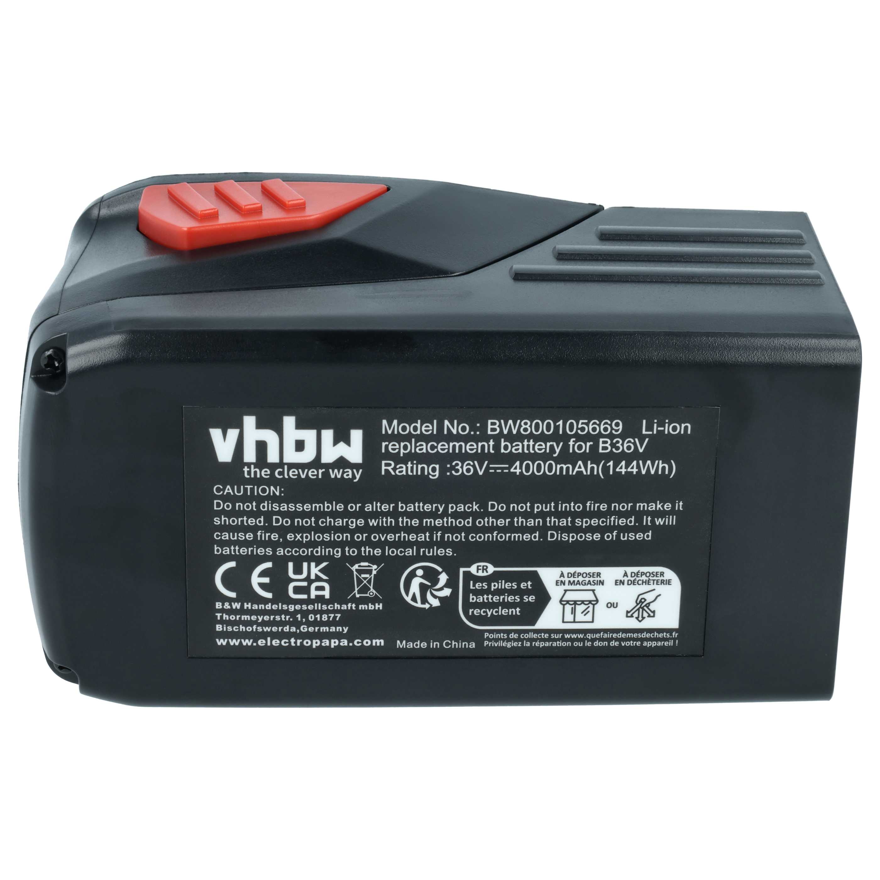 Battery suitable for Hilti TE6-A36, CPC 36V, TE 6-A36 AVR, WSC 7.25-A36, TE 500-A36, TE7A, TE 7A Electric Powe