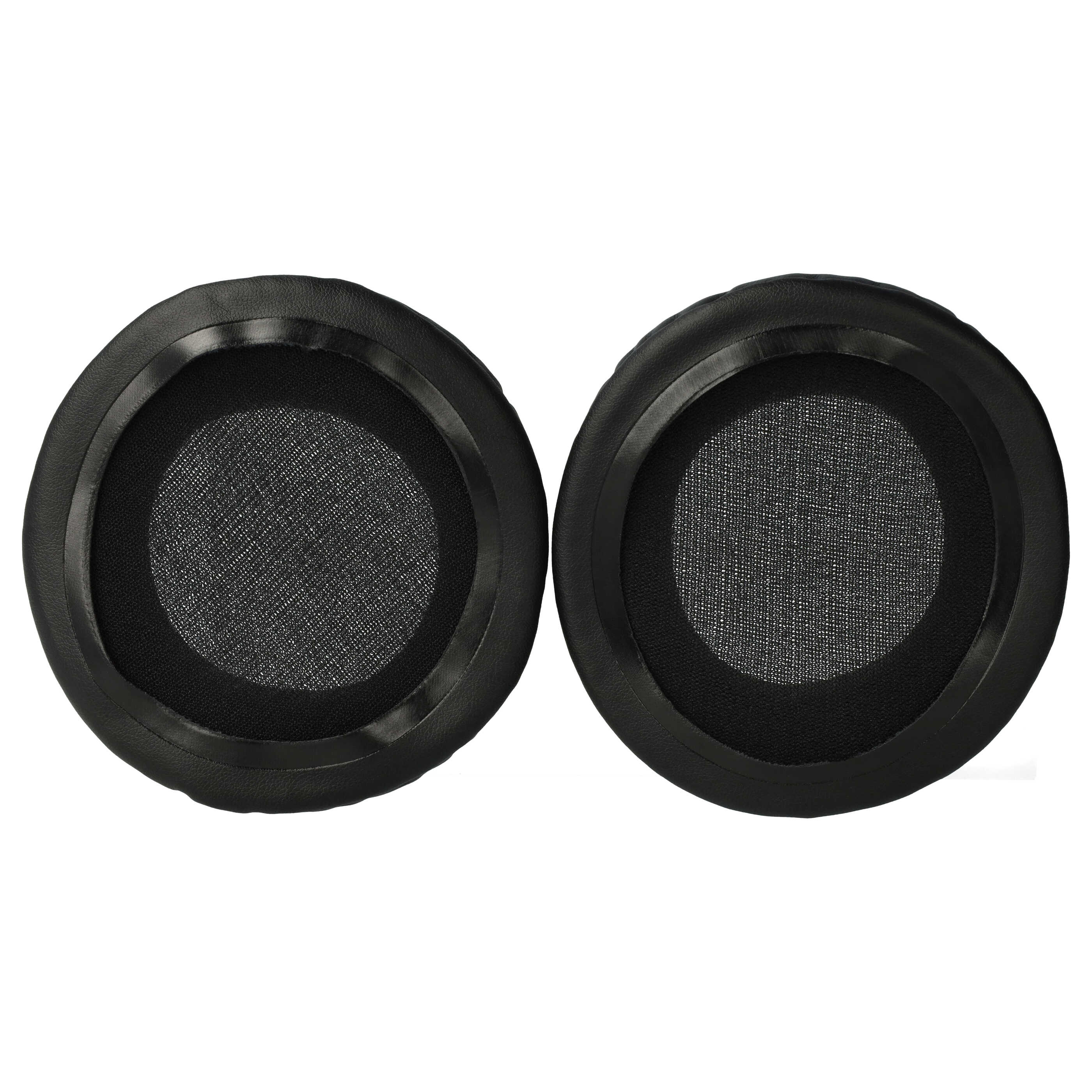 2x Ohrenpolster für Technics RP-DH1200 Kopfhörer u.a., 9,5 x 8,5 cm, Schwarz