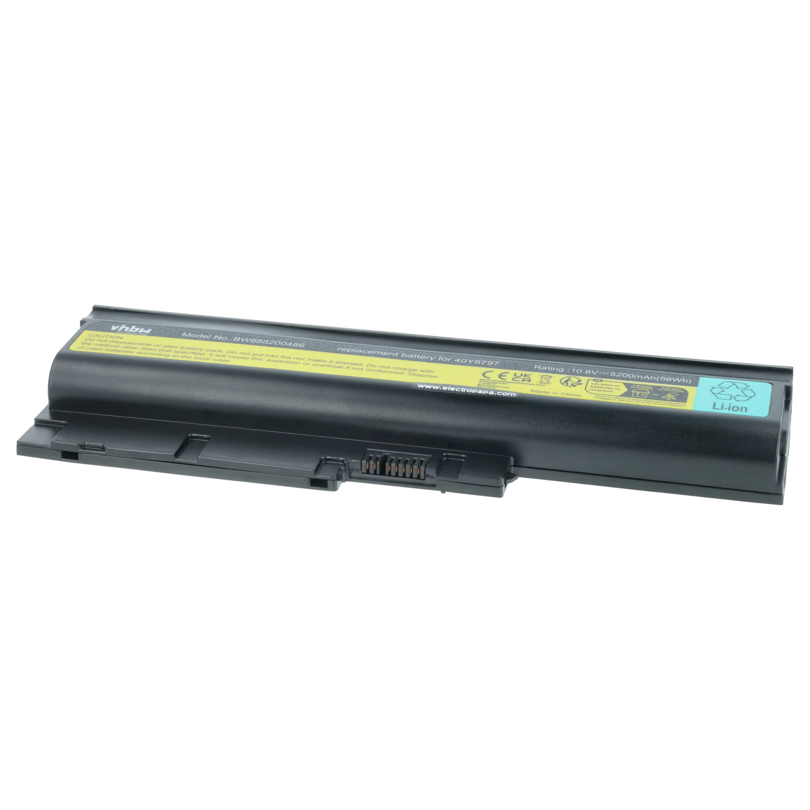 Akumulator do laptopa zamiennik IBM / Lenovo 40Y6797, 40Y6798, 40Y6795 - 5200 mAh 10,8 V Li-Ion, czarny