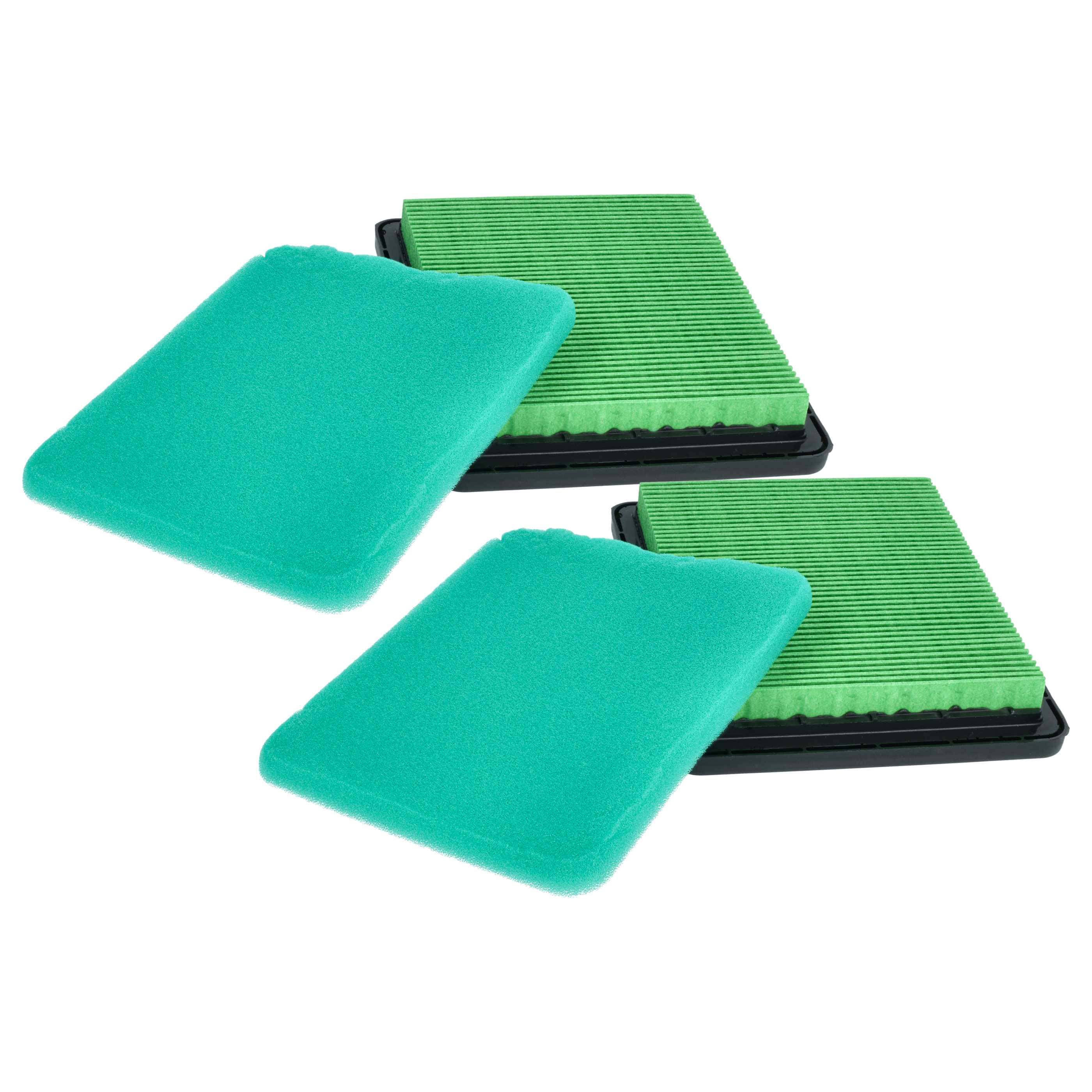 Filter Set replaces Honda 06510ZL8040 for Honda Lawn Scarifier, Lawnmower - 2x pre-filter, 2x air filter